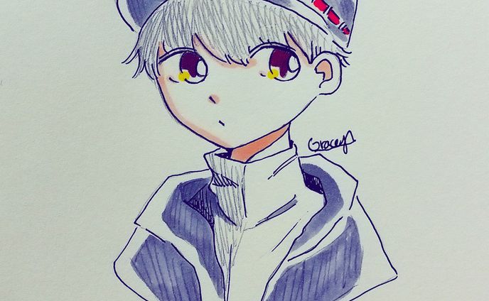 帽子を被る少年sample