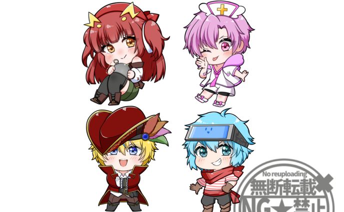 烈渦団様　ミニキャライラスト