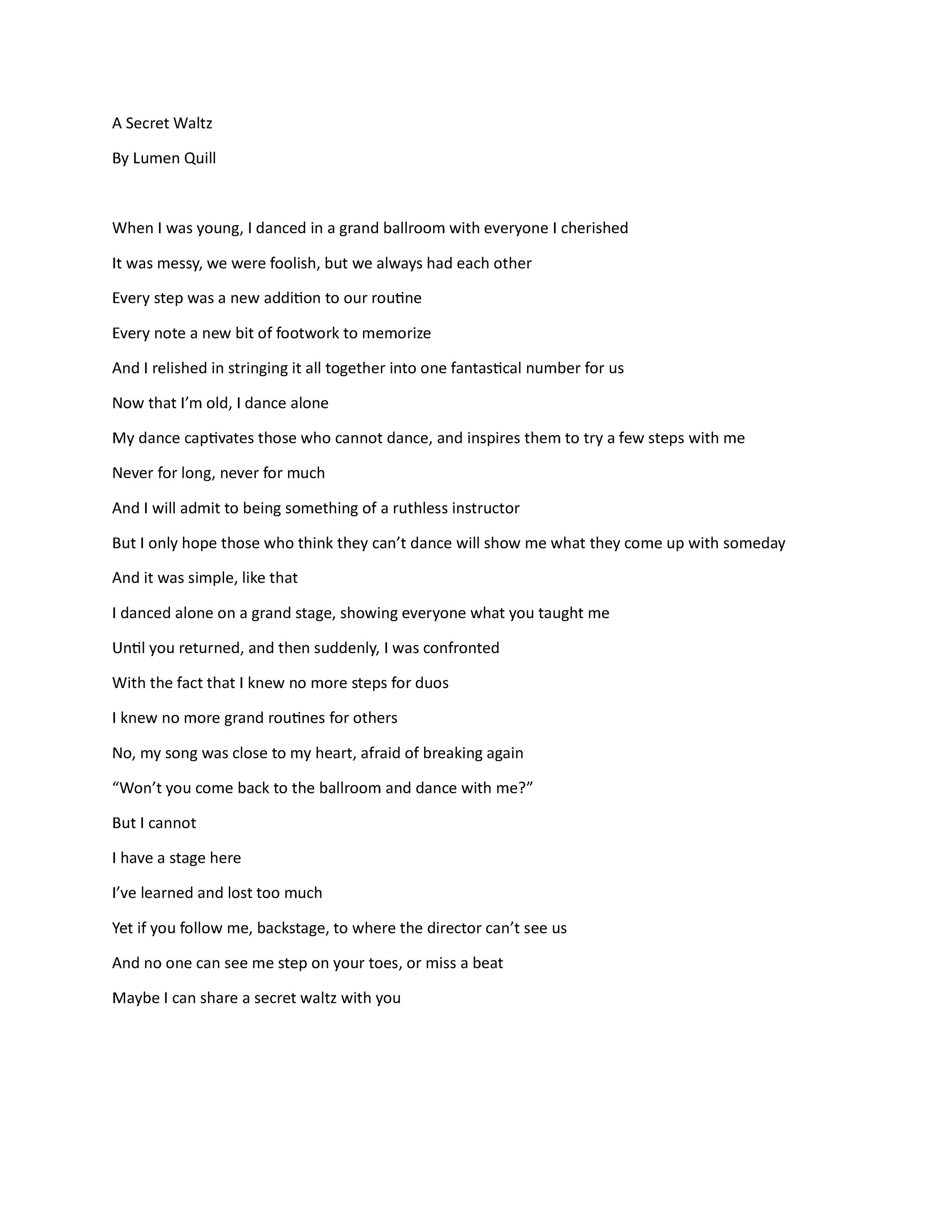 A Secret Waltz (Poetry)-1