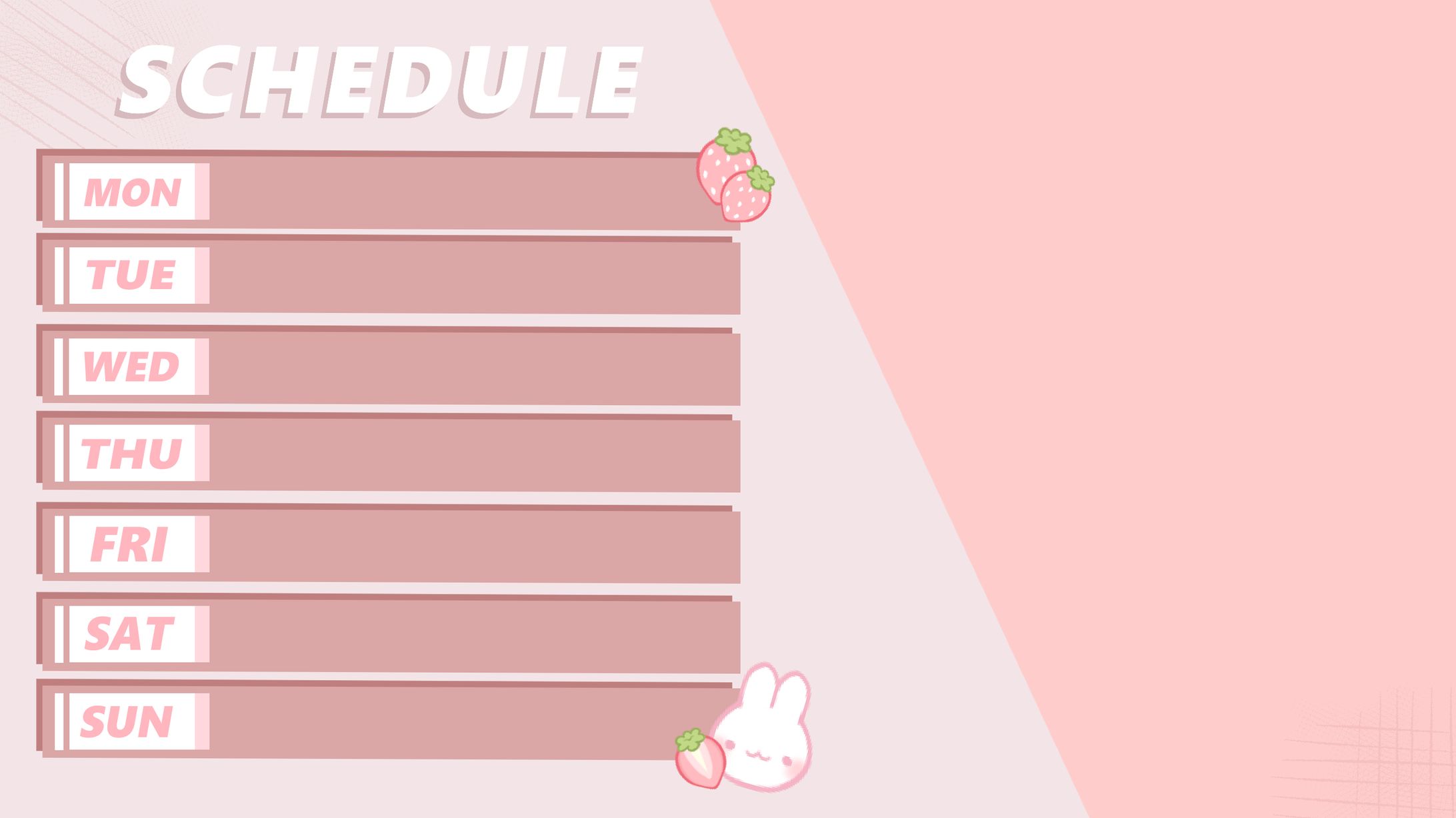 My bunny schedule -1