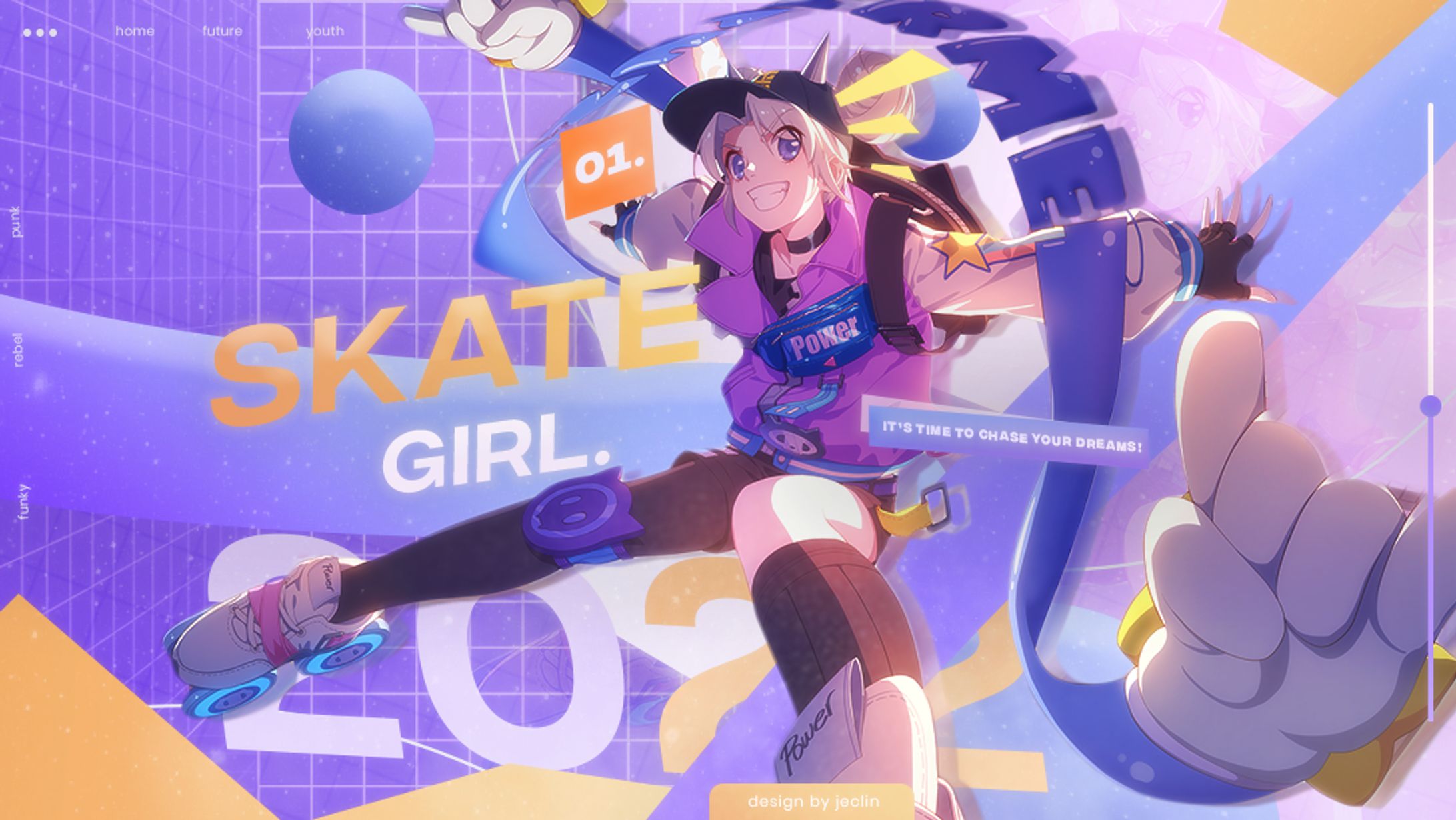Skater Girl (for Modern Desktop Wallpaper)-1
