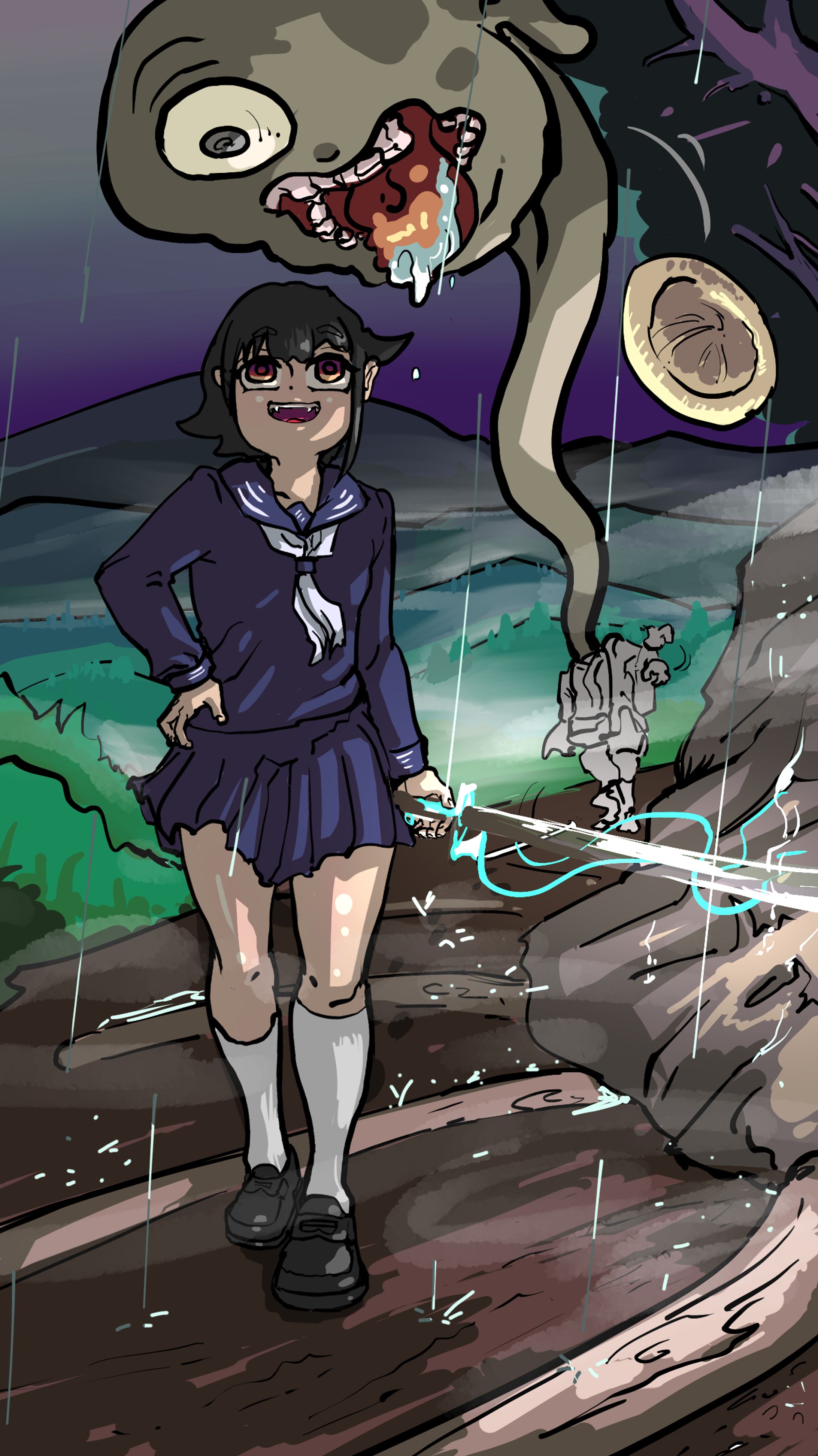 雨中の妖怪退治-1