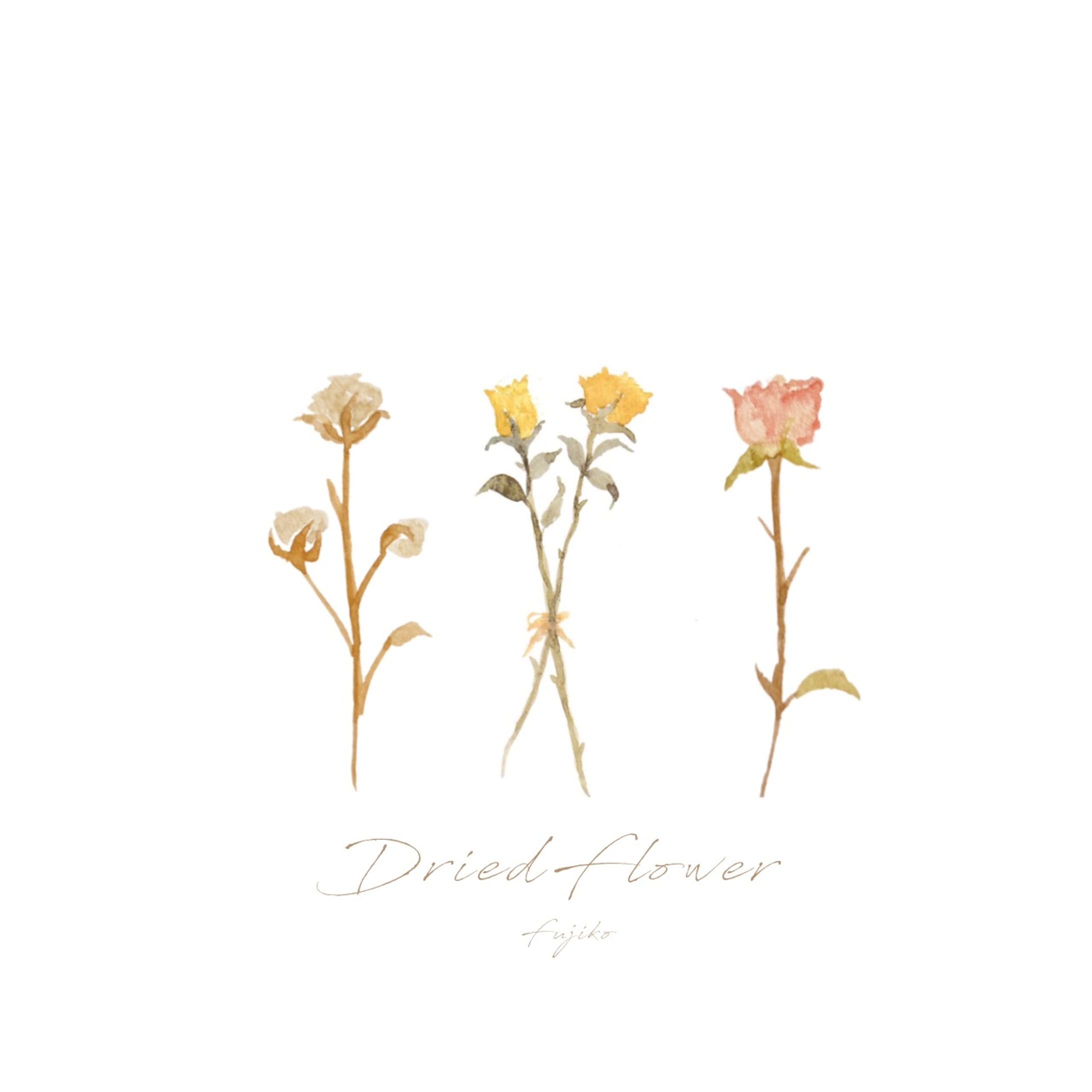 透明水彩 花イラスト-1