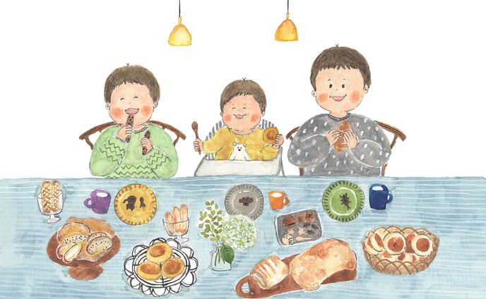 【似顔絵イラスト】おうちパン教室mamano 様