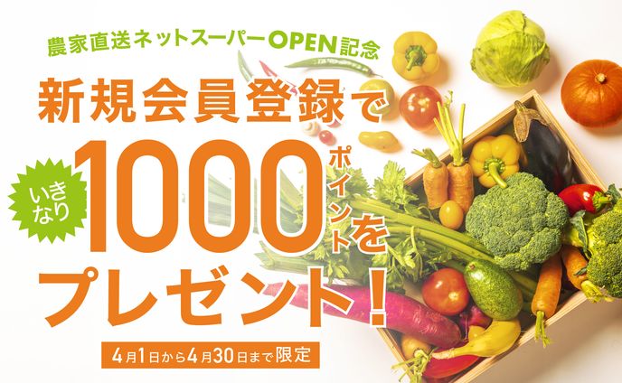 産地直送ネットスーパーOPEN記念バナー