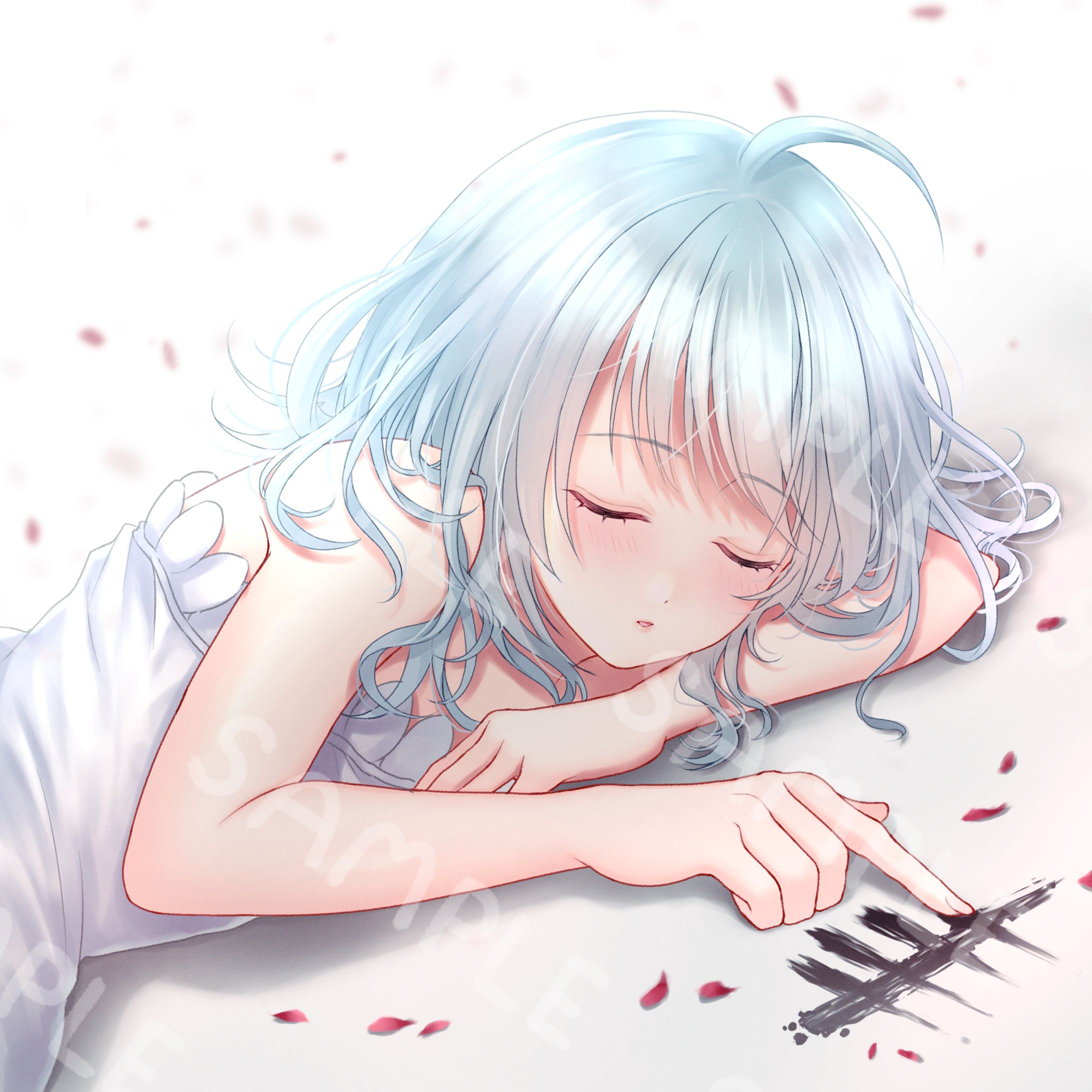 SNSアイコン　ねむる女の子-1