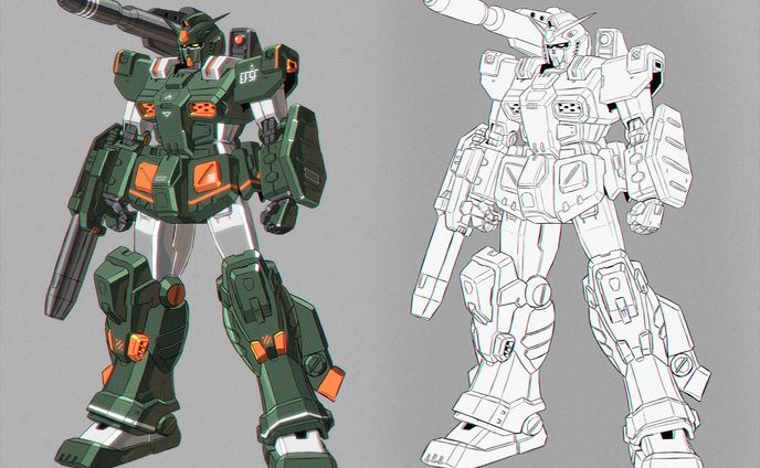 趣味で描いたフルアーマーガンダム