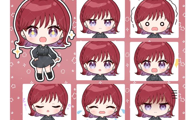 SDイラスト(1.7頭身シンプル作画)