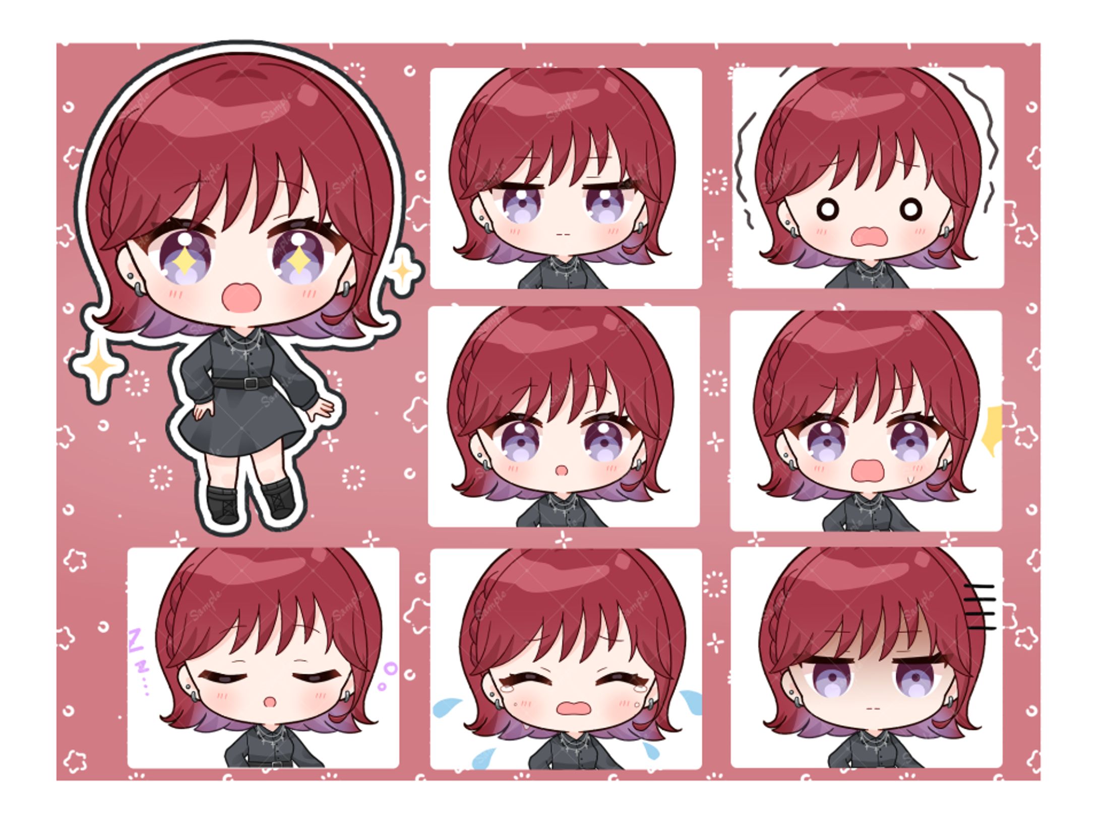 SDイラスト(1.7頭身シンプル作画)-1
