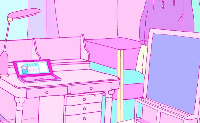 【オリジナル背景イラスト】私のお部屋【VTuber】