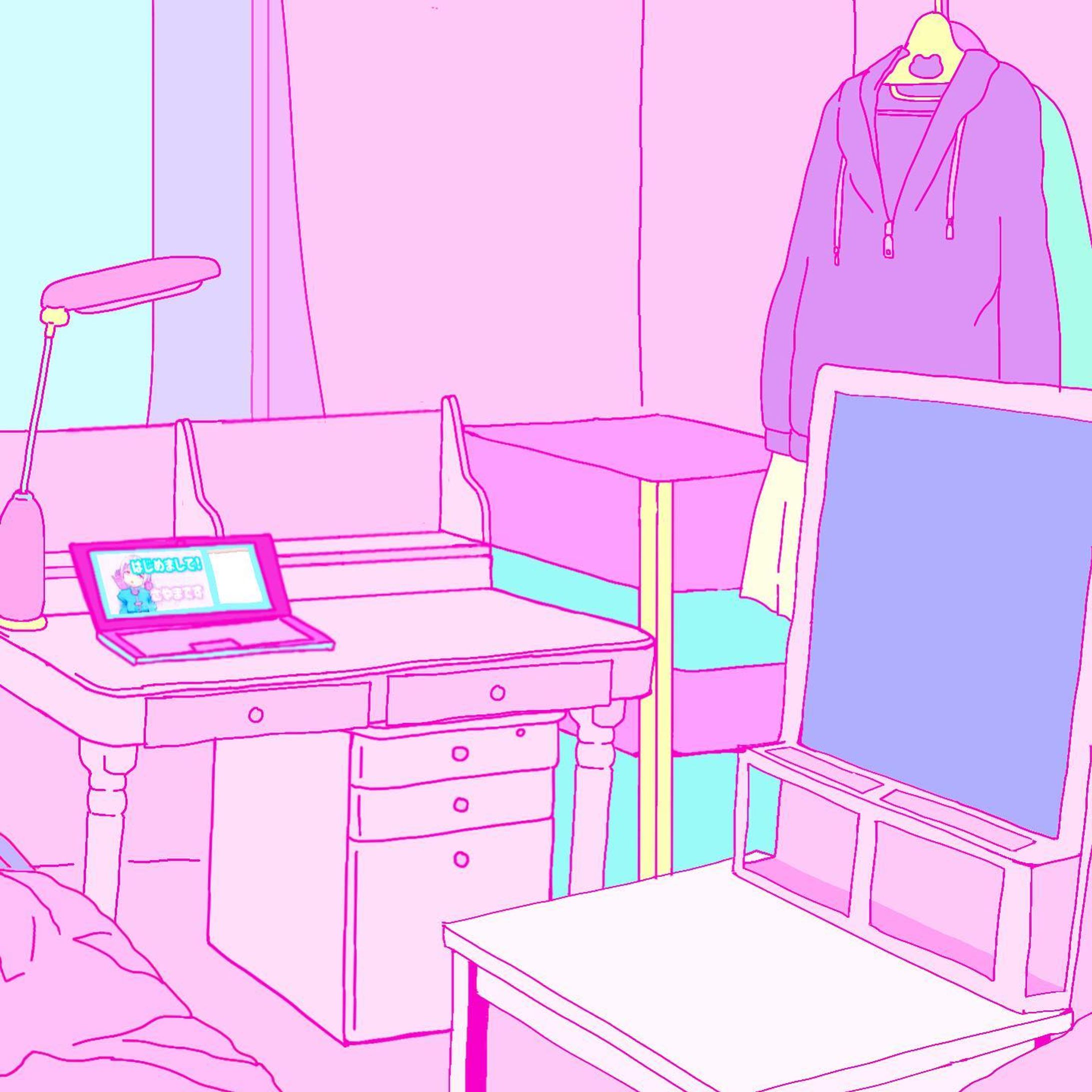 【オリジナル背景イラスト】私のお部屋【VTuber】-1