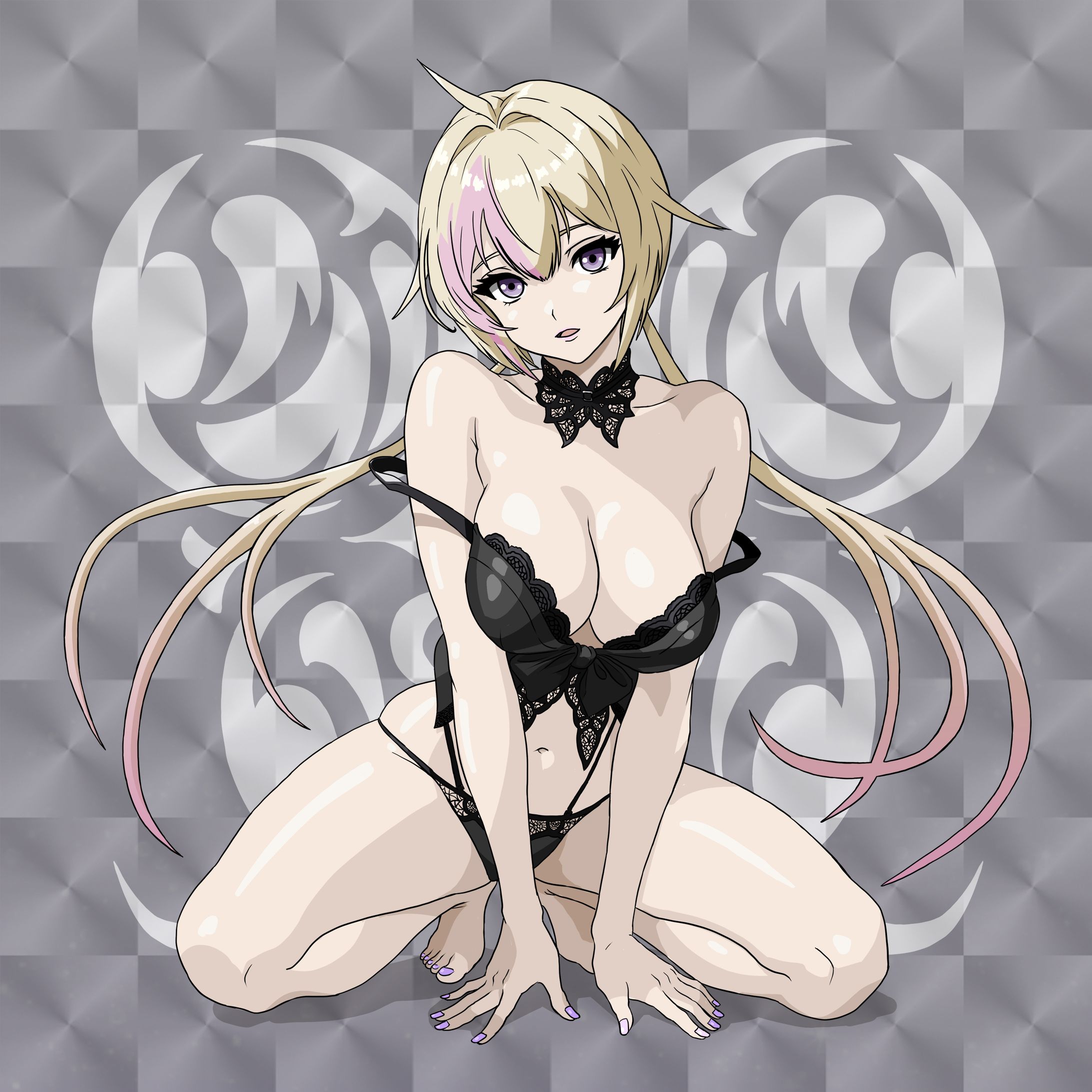 悶絶シールコレクション 東京ラヴドール sticker【type:R LINGERIE STYLE 黒】3種セット-1