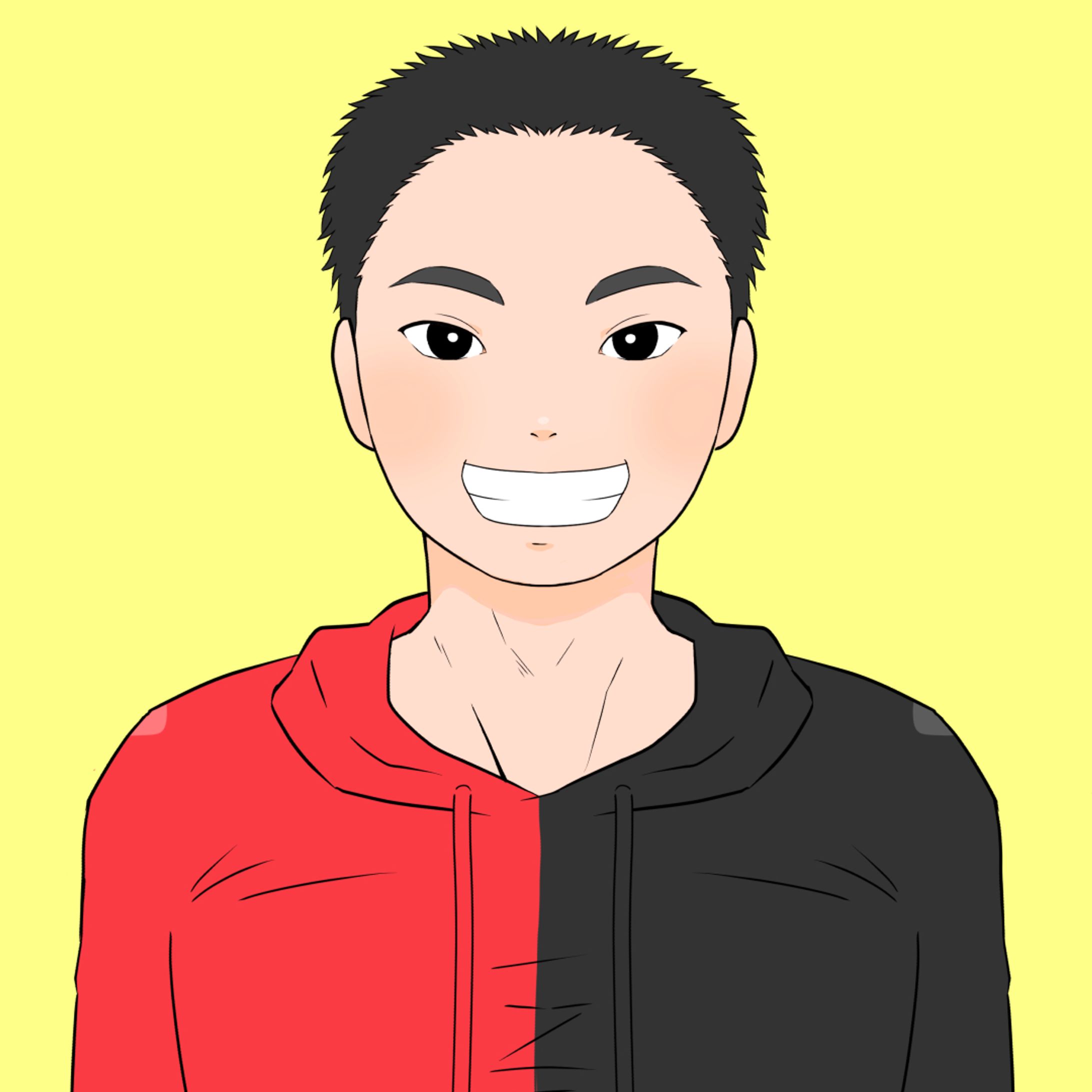 男性　似顔絵　2021年8月制作-1