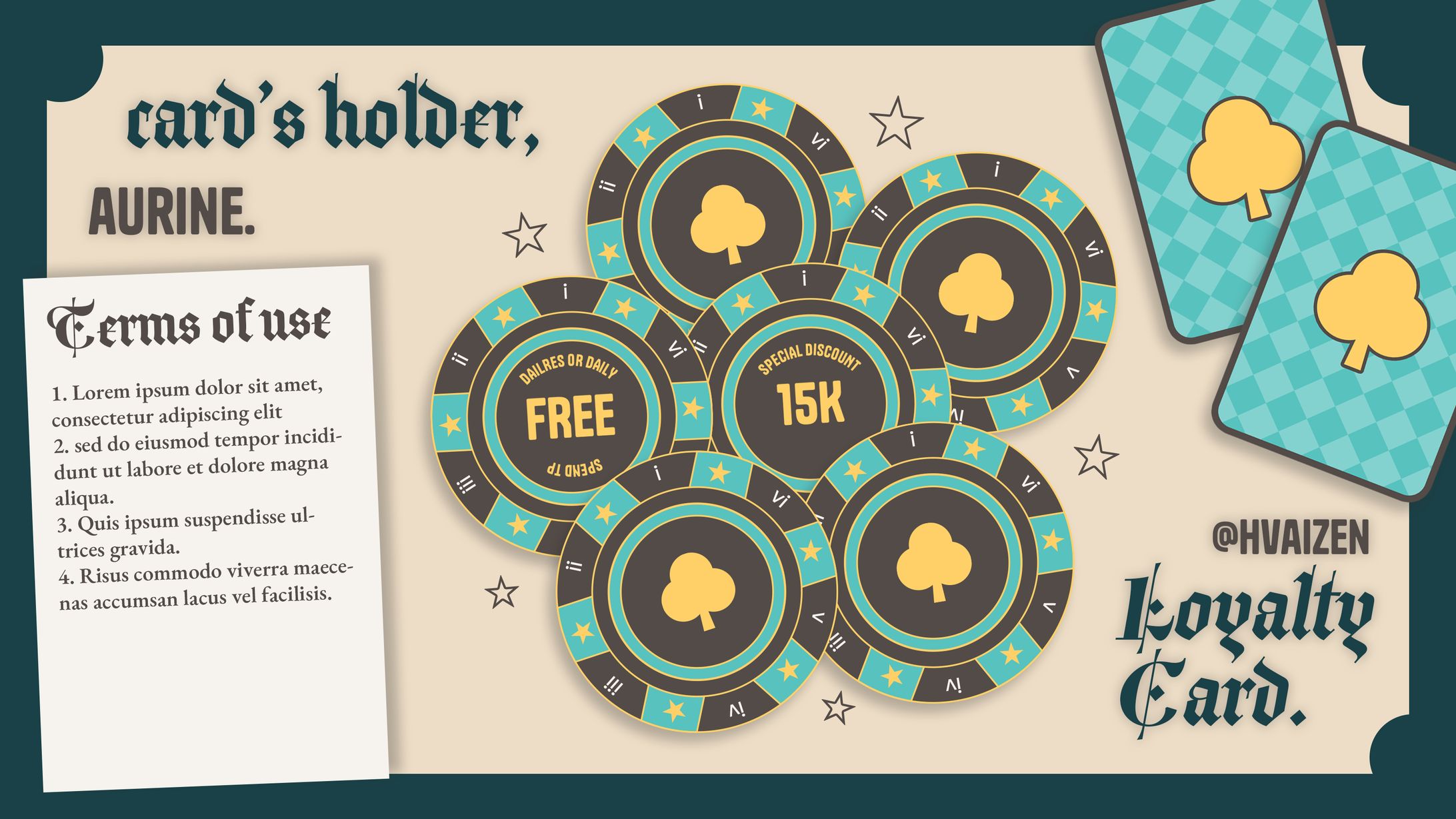 LOYALTY CARD DESIGN. -1