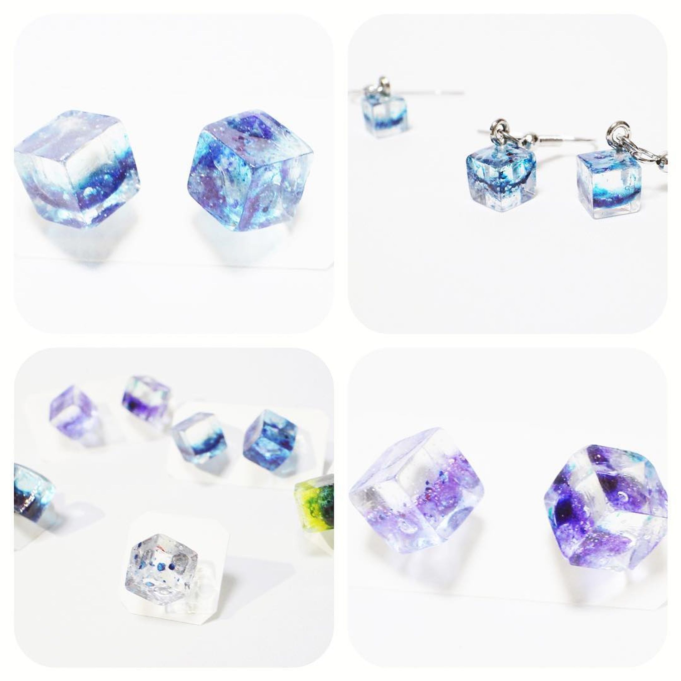 青色キューブ
#ハンドメイド #万年筆インク #レジン #ほしぼし廻屋-1