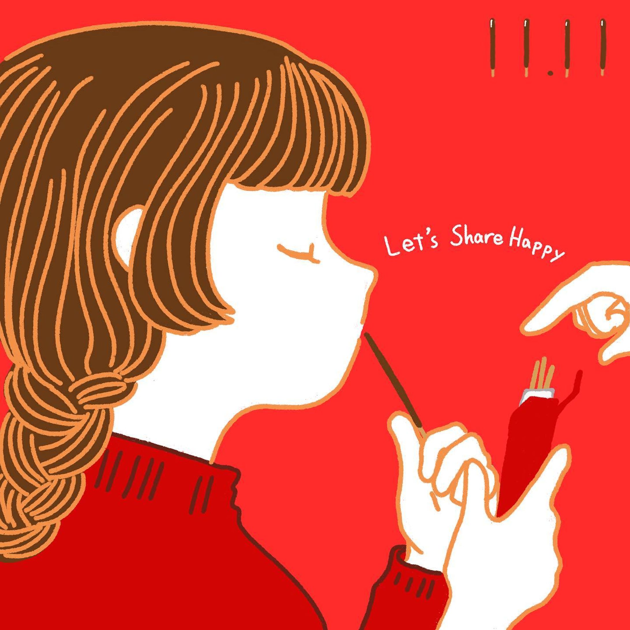 ポッキーと三つ編みヘアーの女の子

今日は11月11日（ポッキーの日）ということで、それにちなんで描いてみましたー❤️

いいなー、私もレッツシェアハピできる人欲しいな。。。陽キャの宴だと思っているので、せめてイラストの中で楽しませて頂きます。

#イラスト#イラストグラム
#procreate#イラストレーター#イラストレーション#女の子の横顔イラスト#女の子イラスト#お仕事募集中#アイコンイラストオーダー#11月11日 #ポッキーの日 #レッツシェアポッキー 
#illustrater
#illustrate#illust#illustrationart#illustgram-1