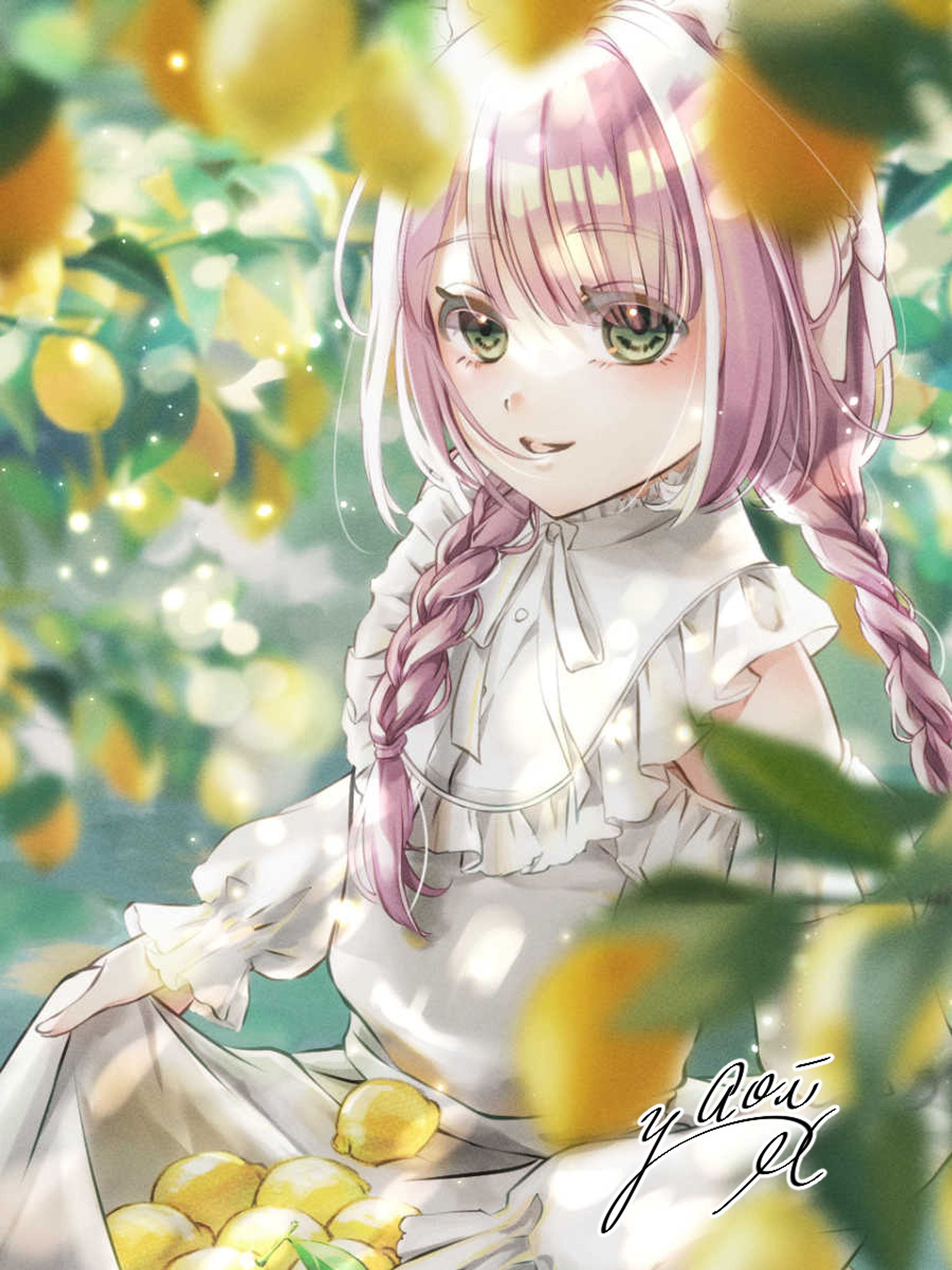 バストアップイラスト（背景あり）-1