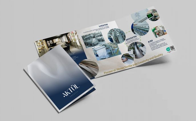 パンフ: 会社案内 Textile firması tanıtım broşür