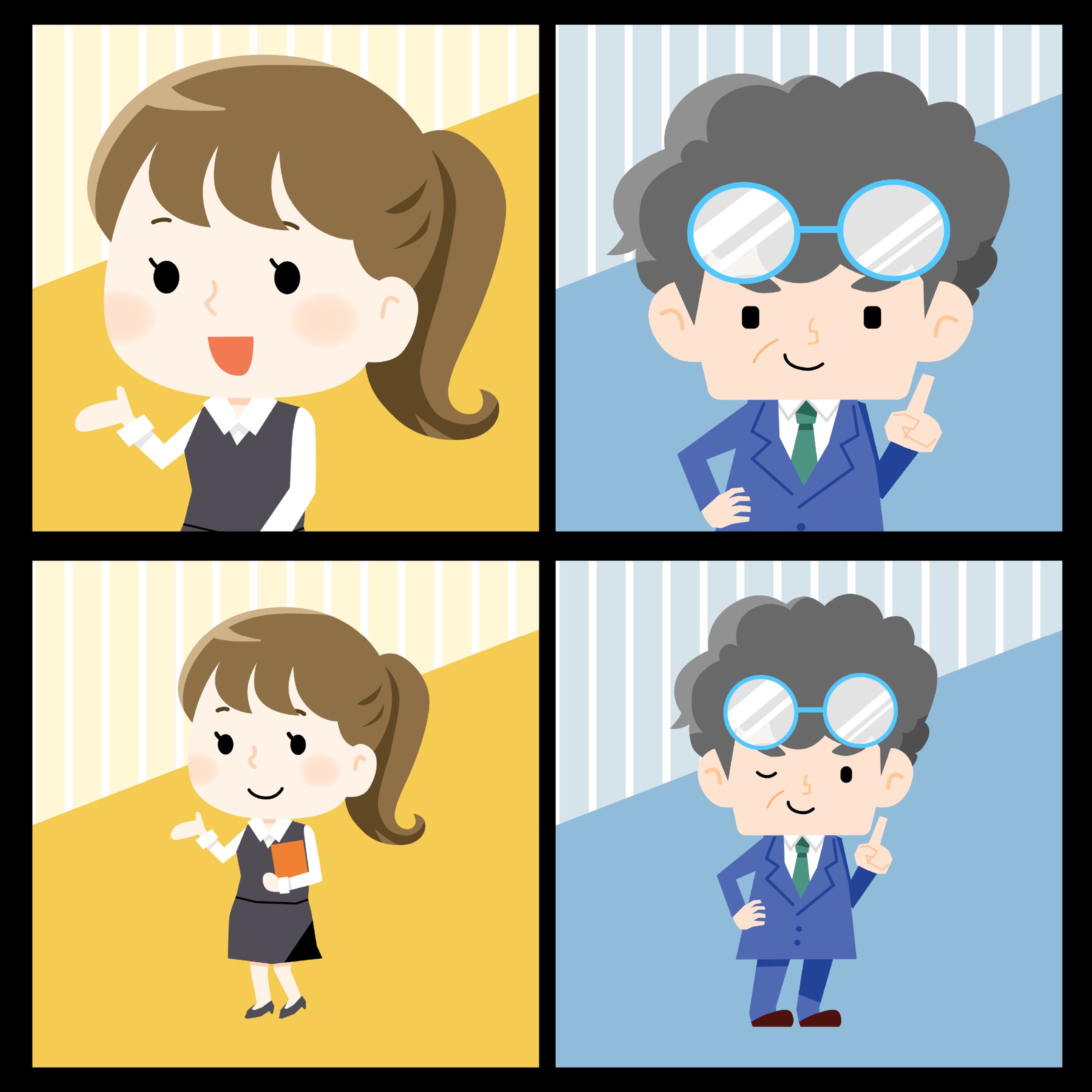 会社の女性と上司-1