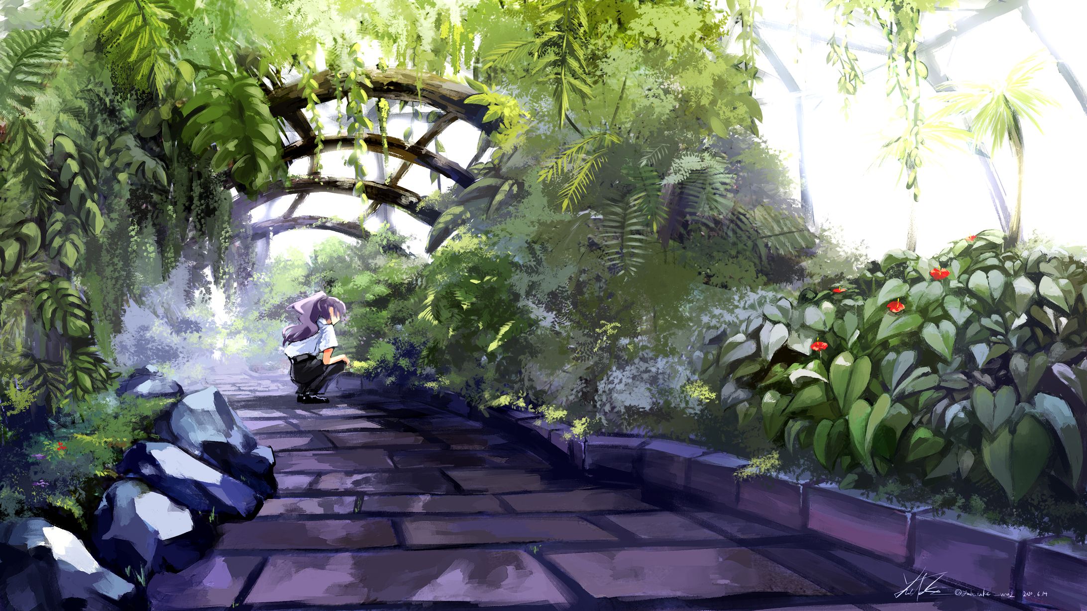 フォトバッシュを利用した背景中心イラスト-1