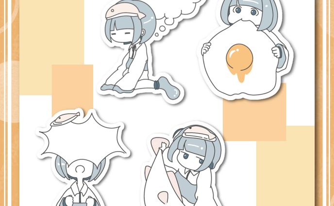 魚のせた子ステッカー
