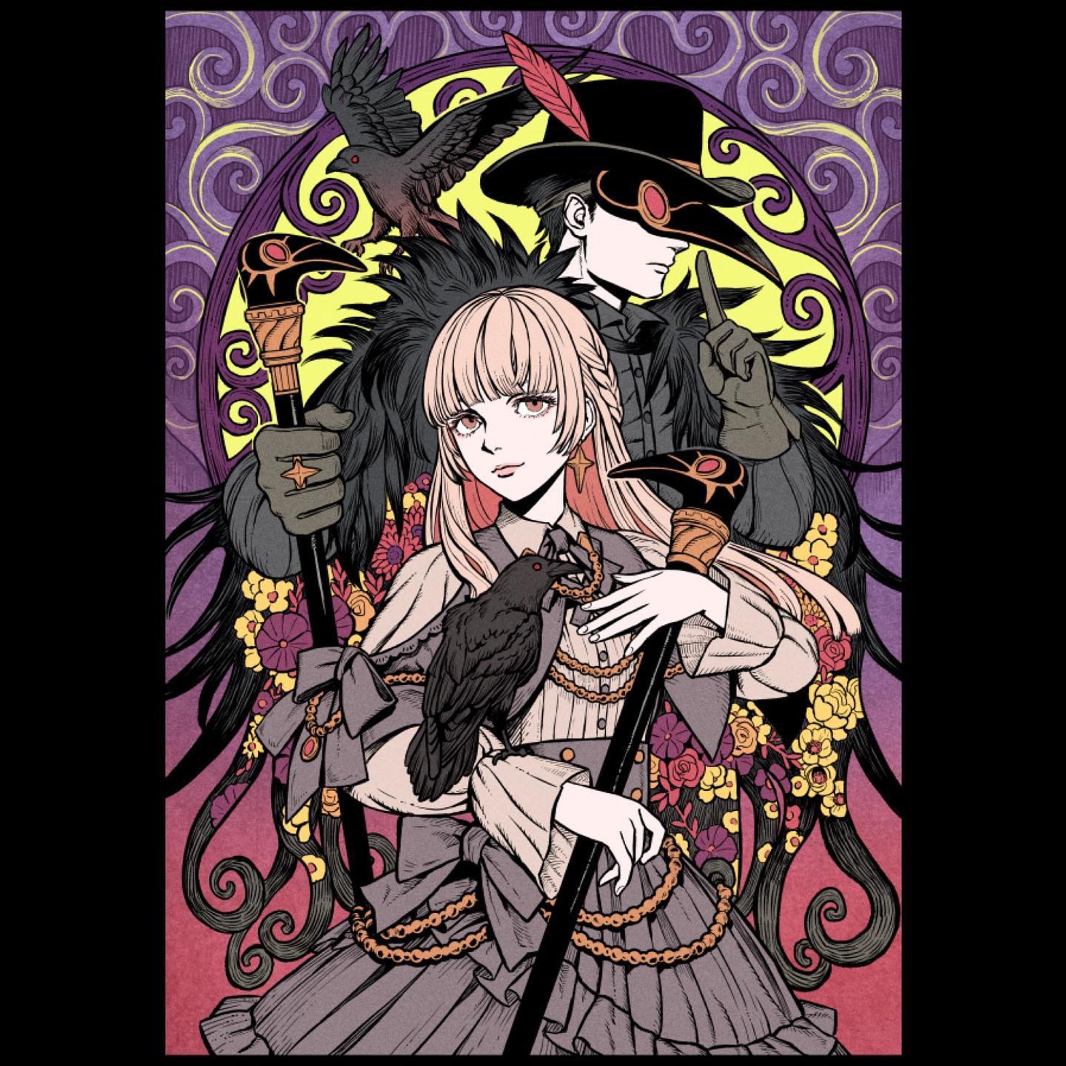 I've drawn it for joining to an art competition of Pixiv where is a Japanese illustration social media. drawing characters from a fictional title was the theme of this competition. I filled it with full of my preferences. #illustration  #pixiv  #characterdesign #girlillstration #originalcharacter 
.
https://t.co/wDX7lNHsr4-1