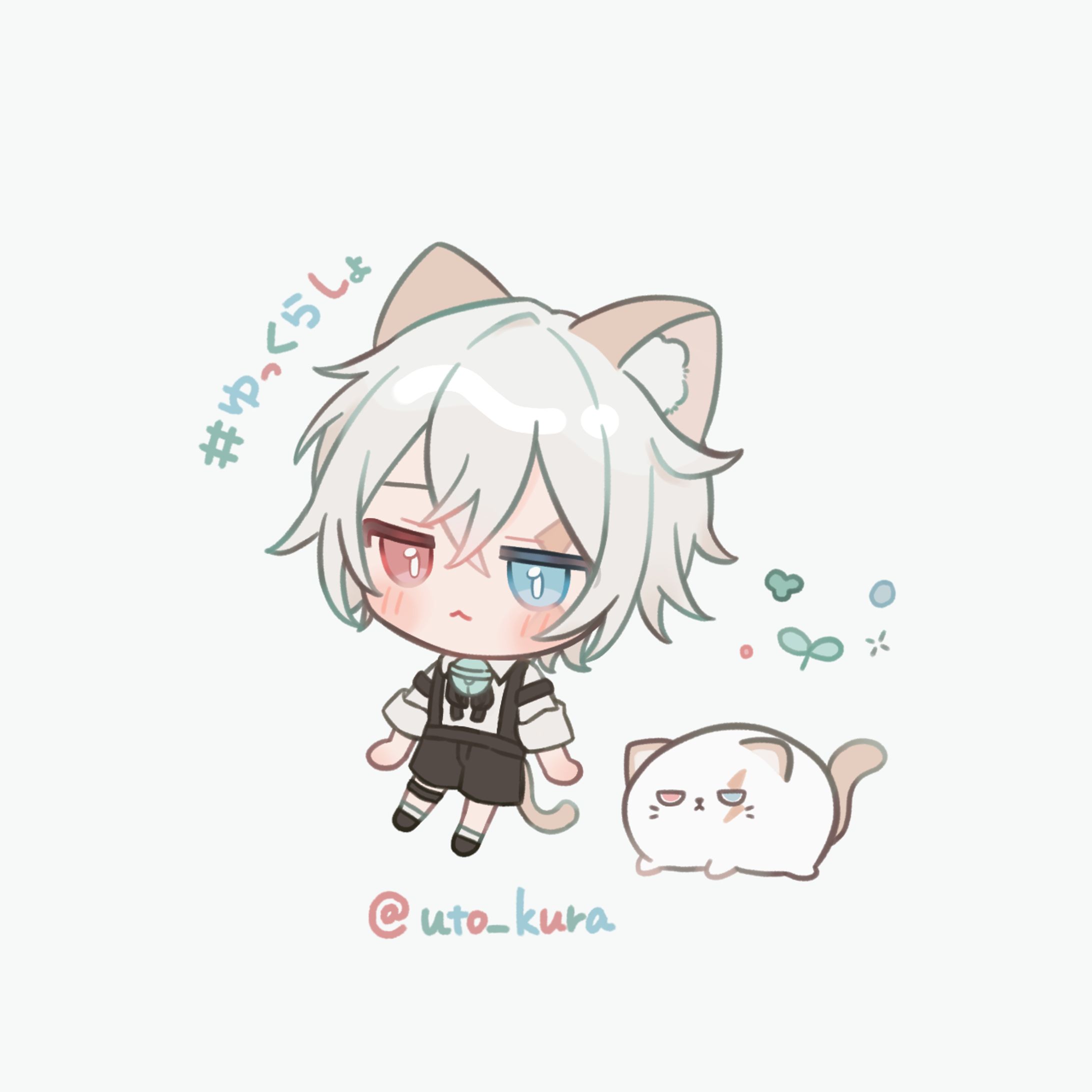 ねこ田 ２等身イラスト-1
