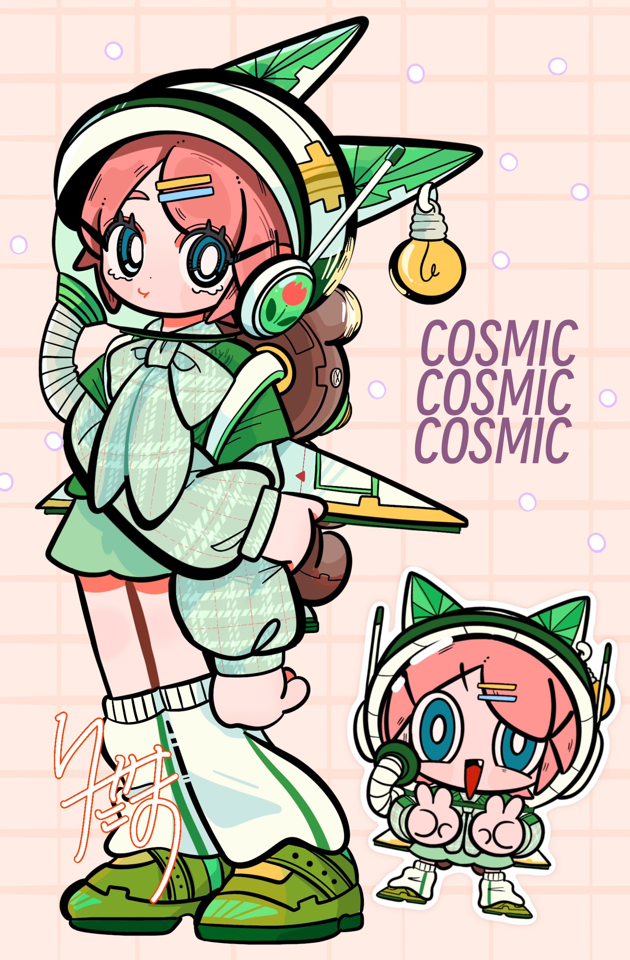 【創作】宇宙、女の子-1