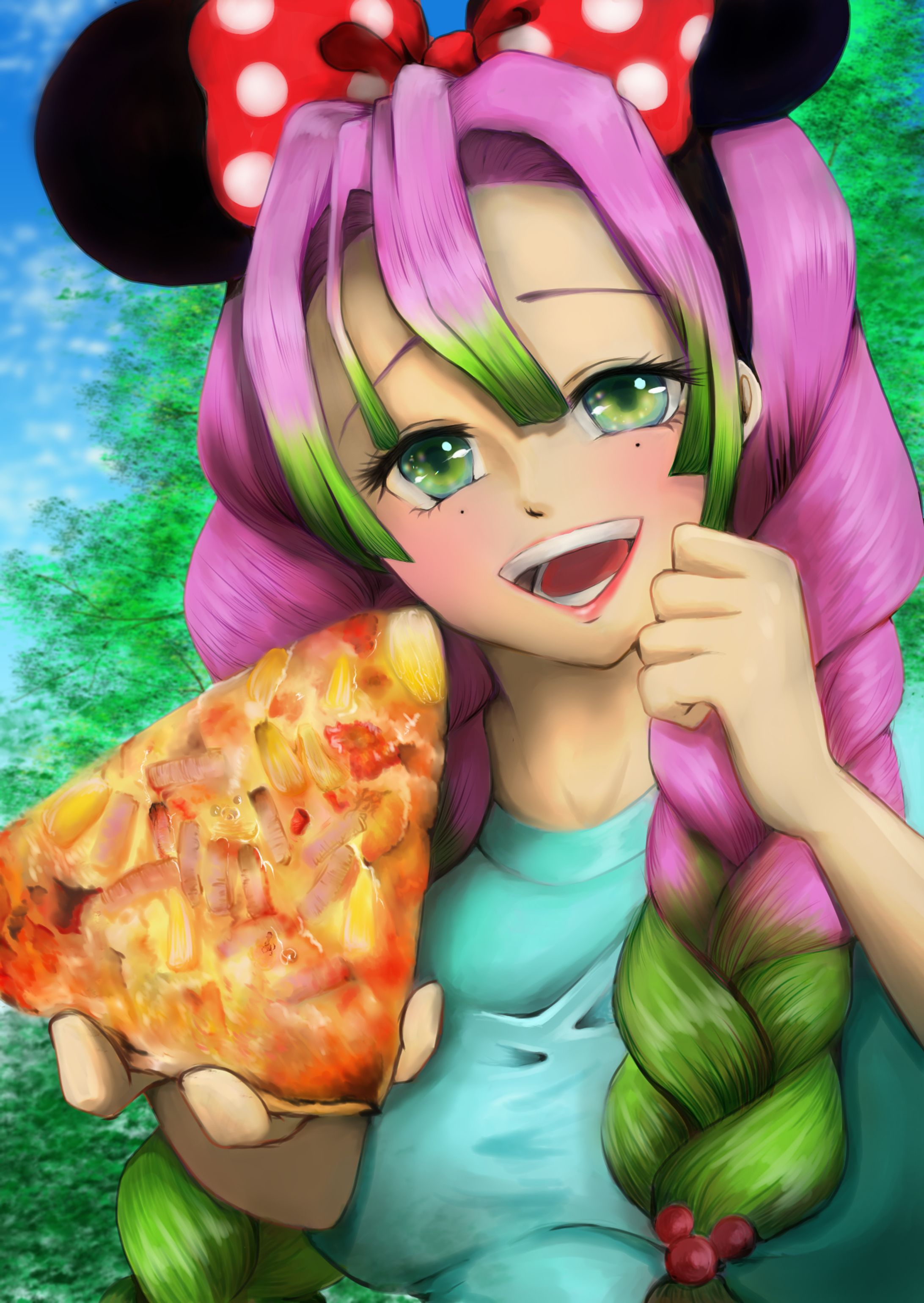 ファンアート　甘露寺蜜璃×ディズニー×グルメ-1