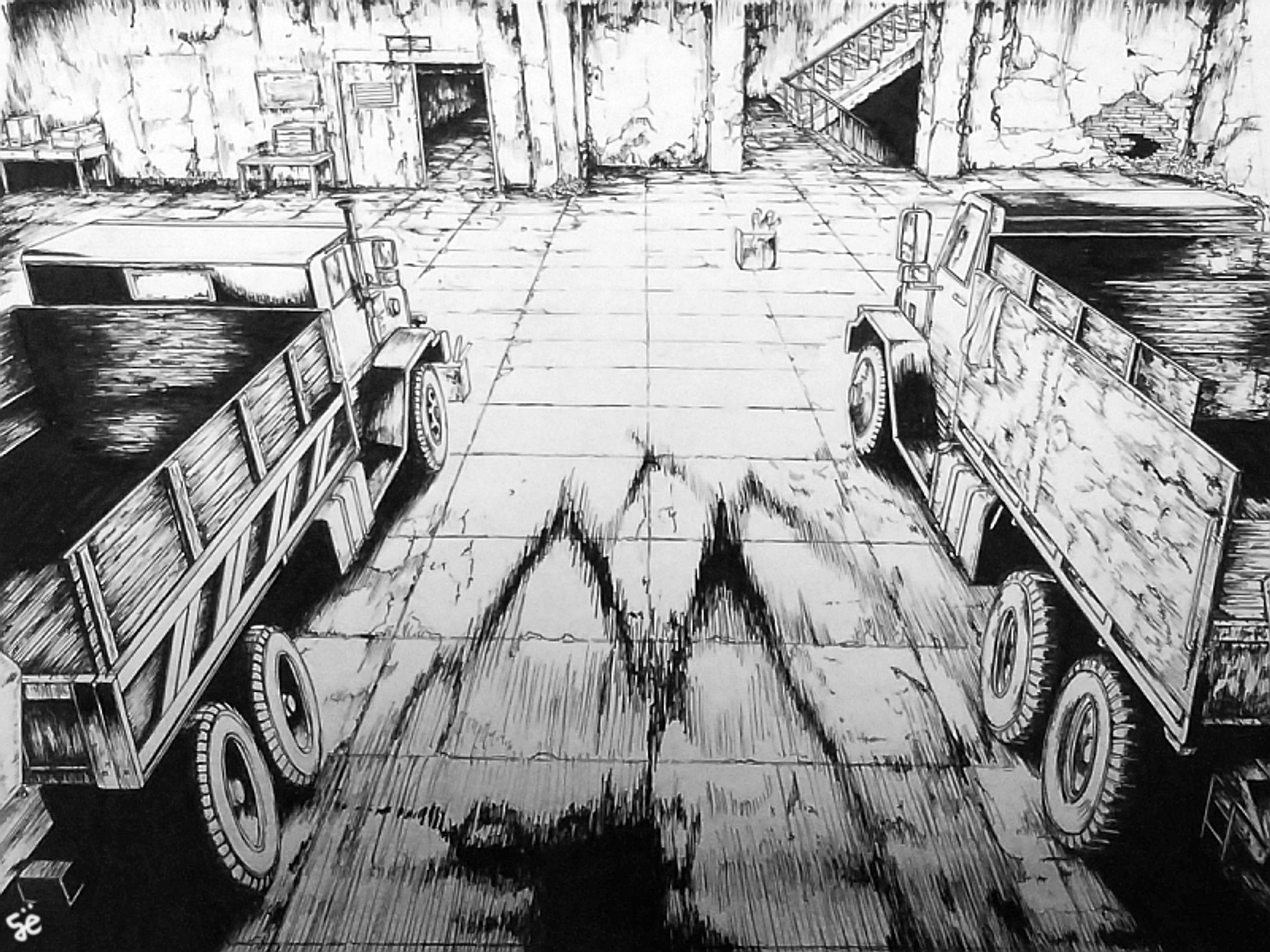 アナログ漫画背景-1