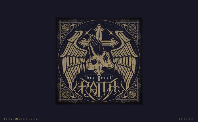 ベアードアード様のミニアルバム『 FAITH 』のロゴ+CDジャケット