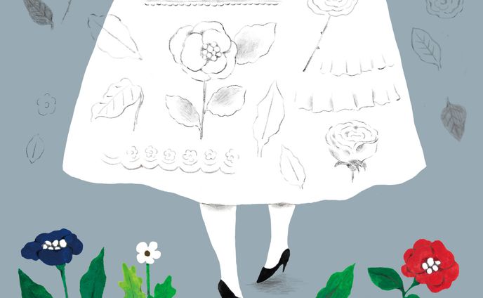 お花のワンピース