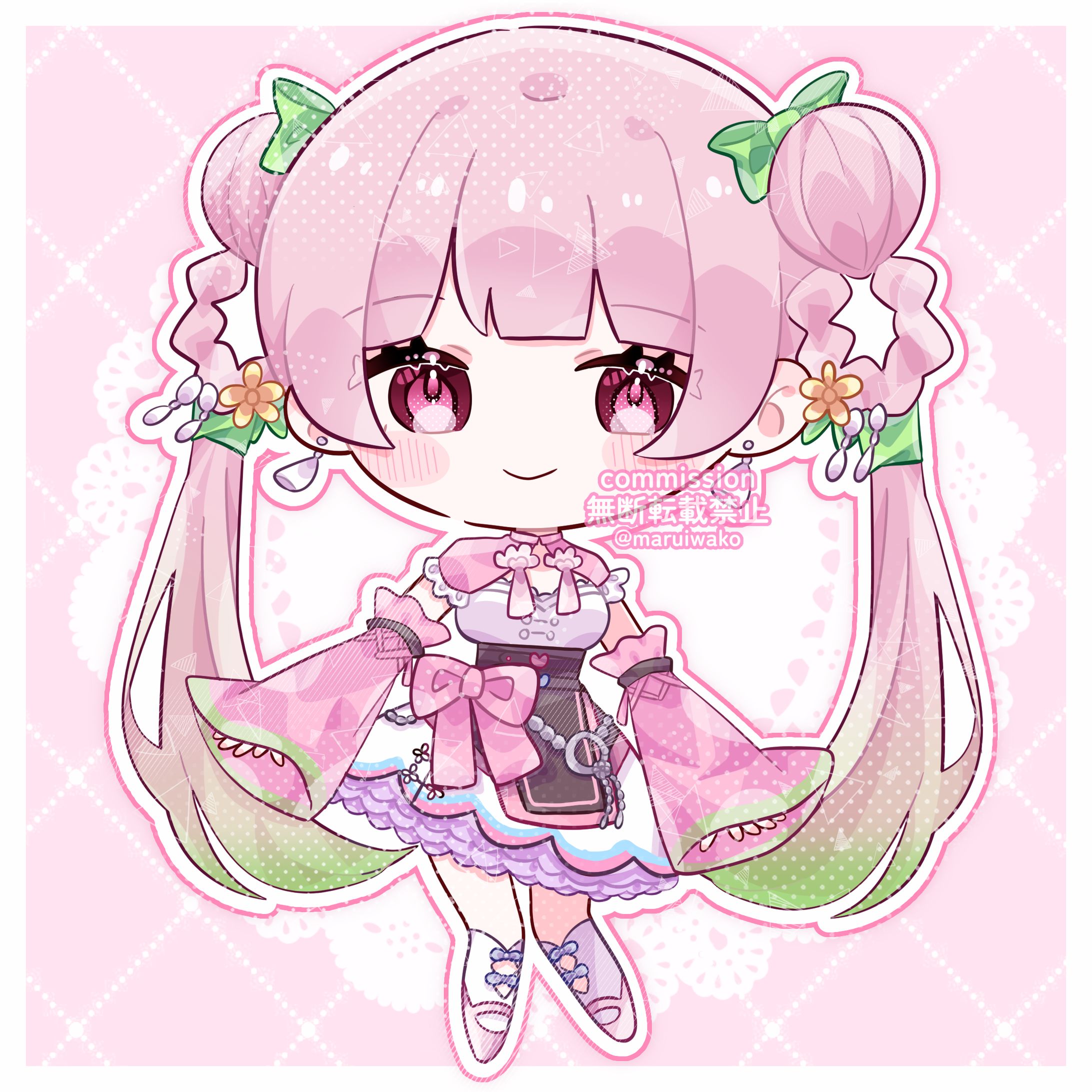 【ご依頼】活動用イラスト🩷💚-1