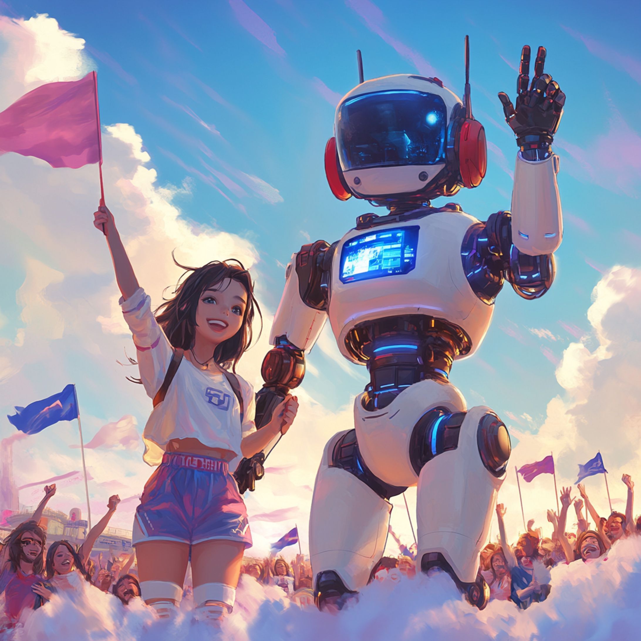 雲の上でAIロボットとイベント-1