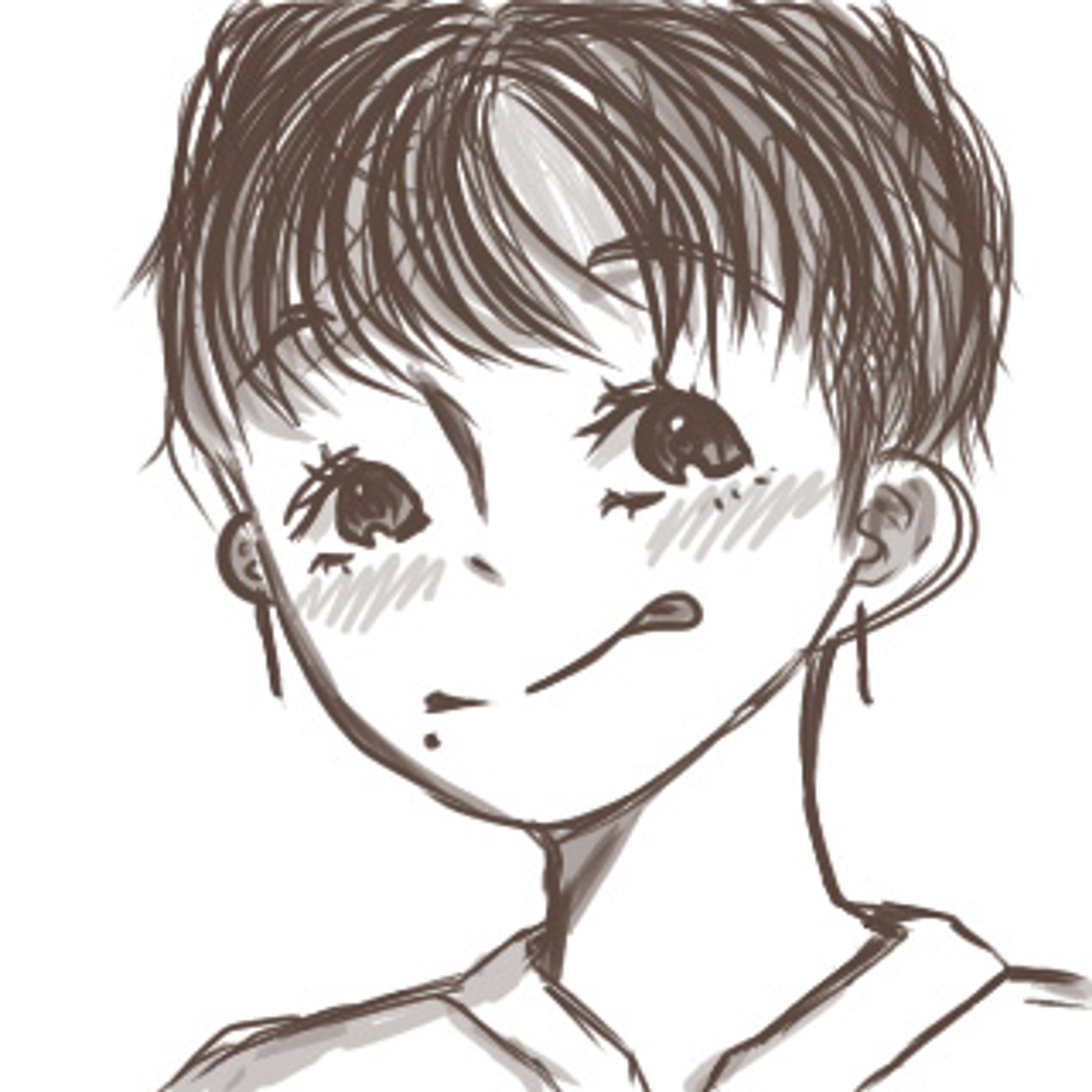 ショートカットの女の子-1