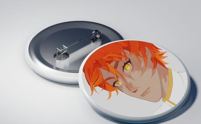 ”3DCG”　缶バッチ