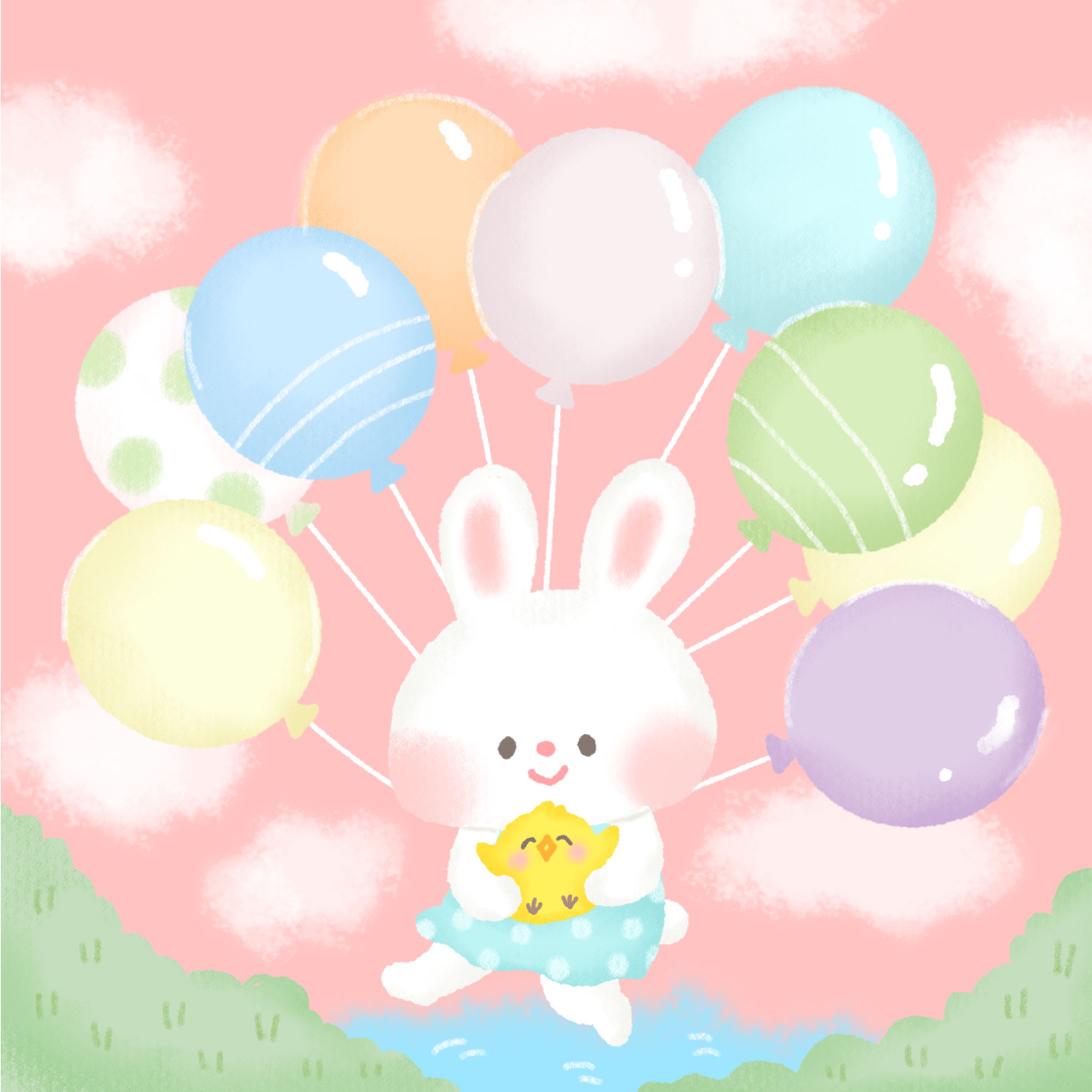 ふわふわ うさぎ-1