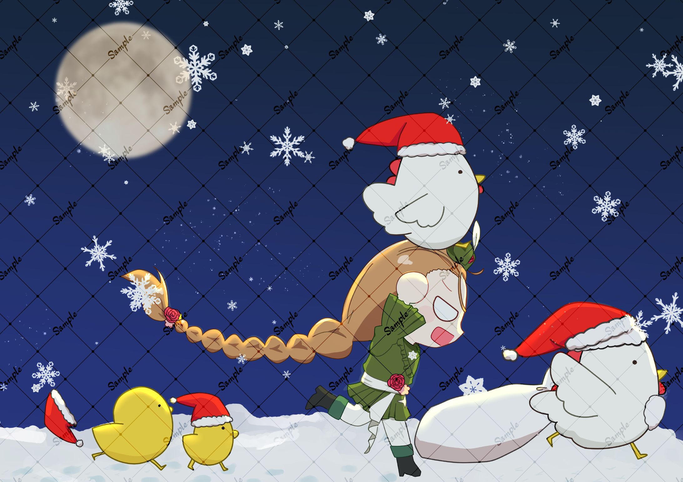 クリスマス ミニキャラ 1枚絵-1