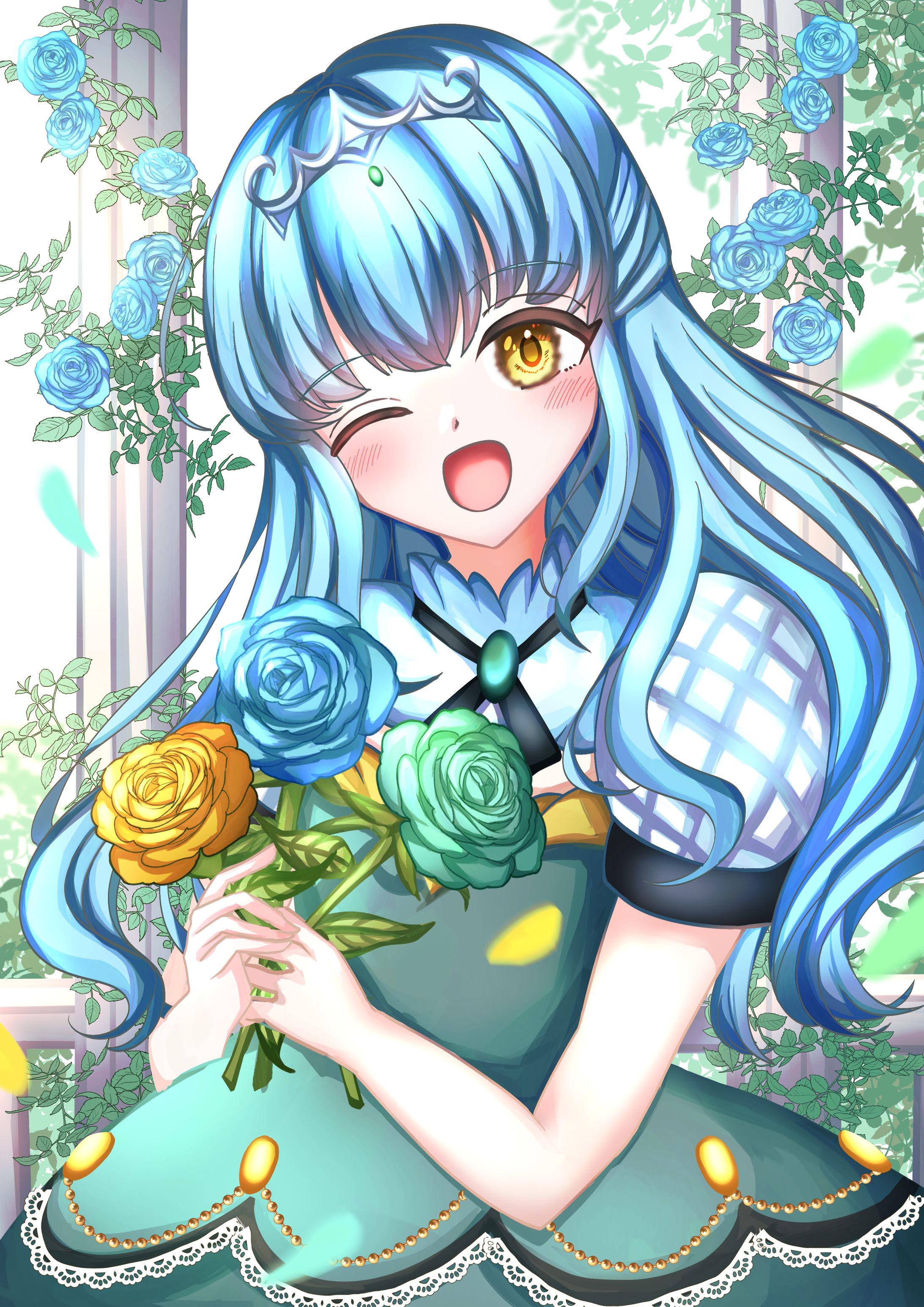 花園　女の子-1