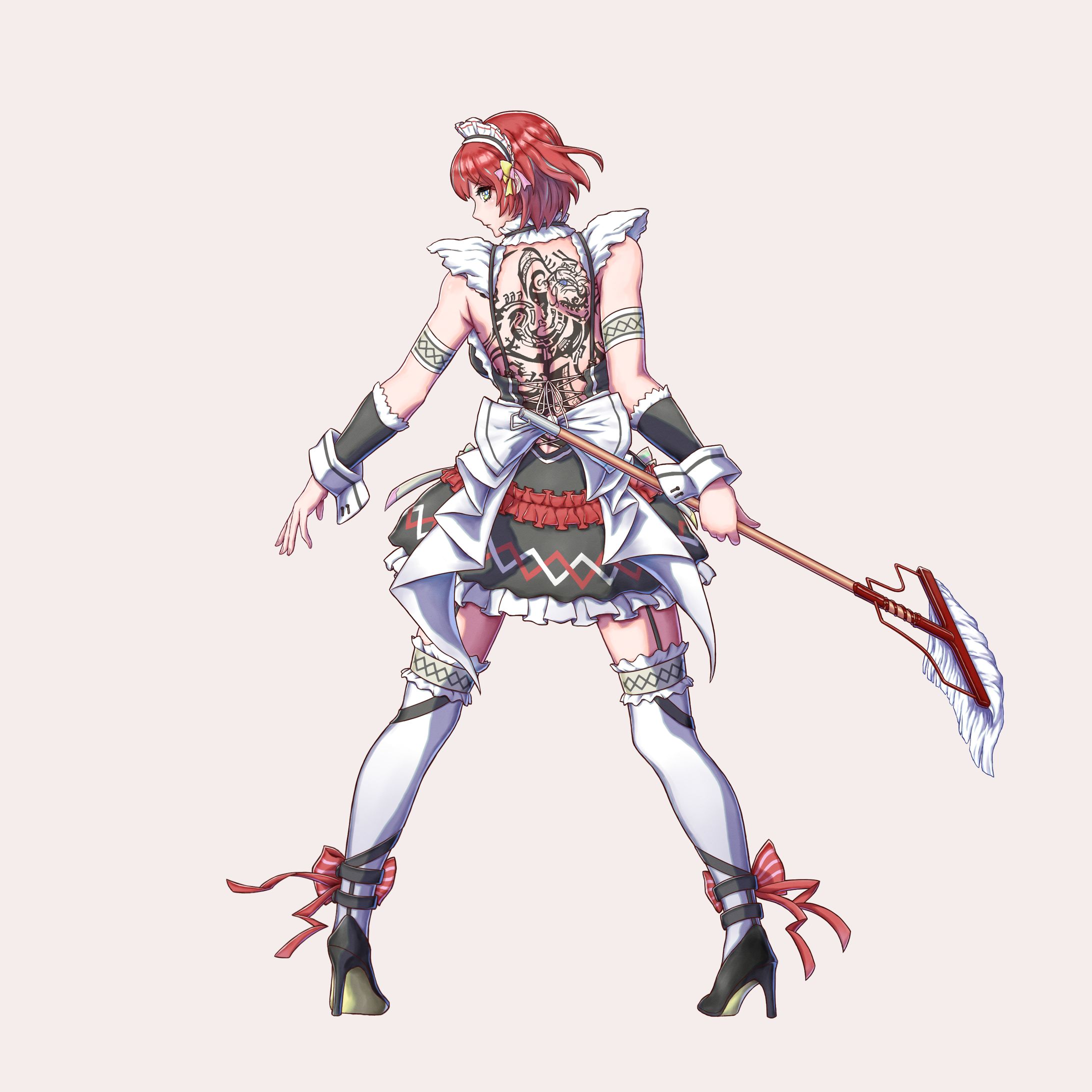 【サイレン清掃会社】キャラクター立ち絵イラスト（戦闘差分） を描かせていただきました。-1