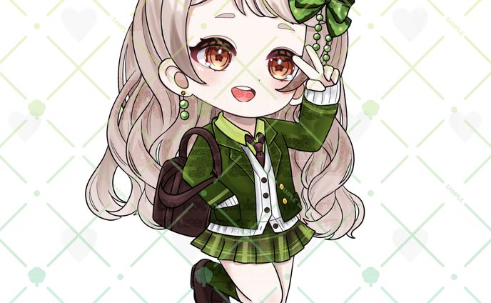 【企画】 百百千もち様制服ミニキャライラスト
