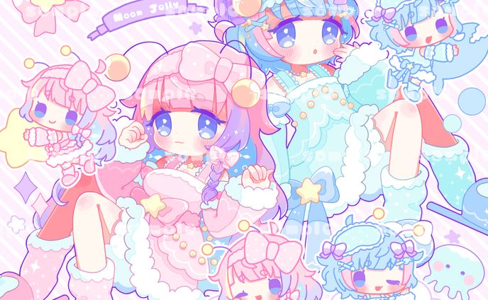 【お仕事】MoonJelly様１周年グッズイラスト
