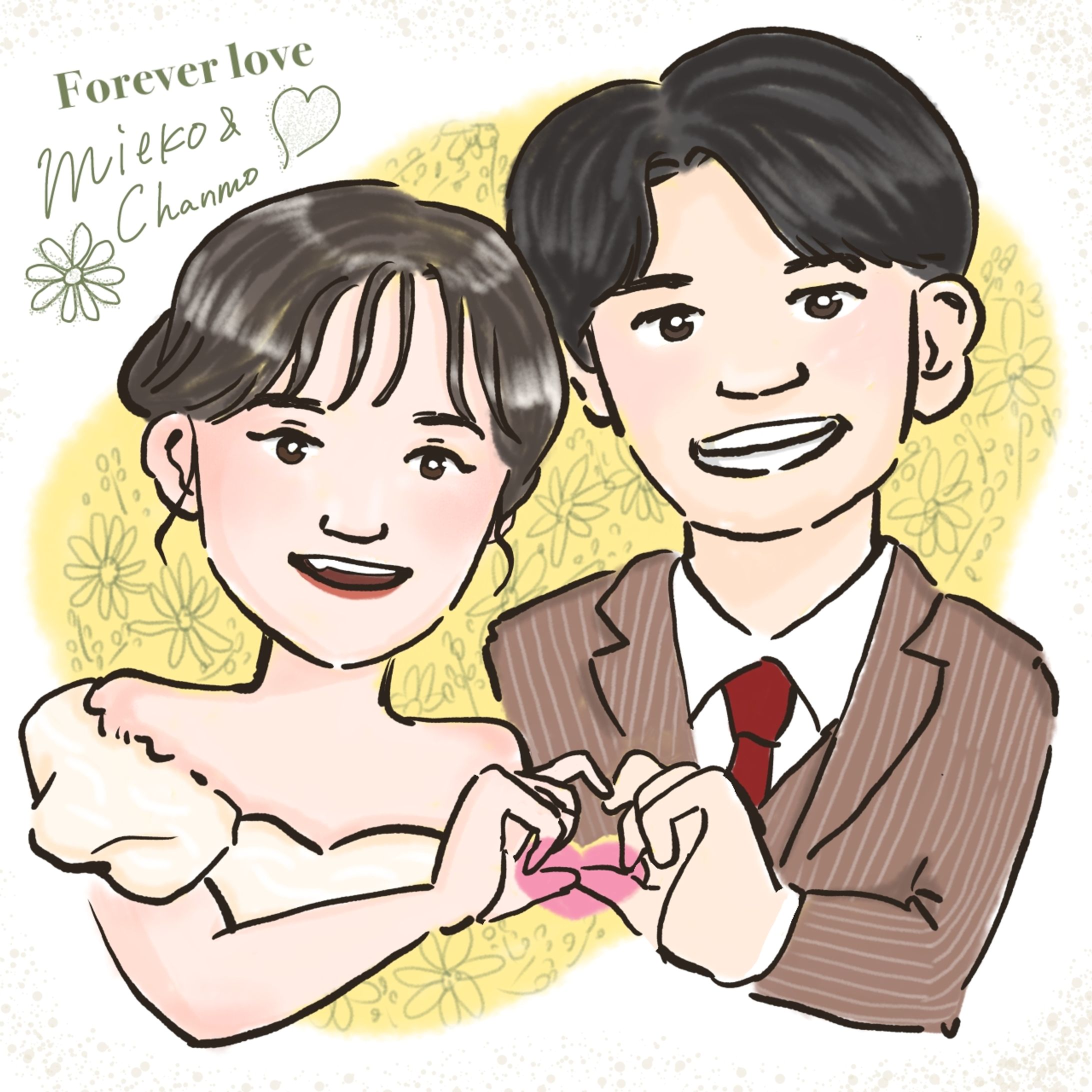 ウェディング似顔絵-1