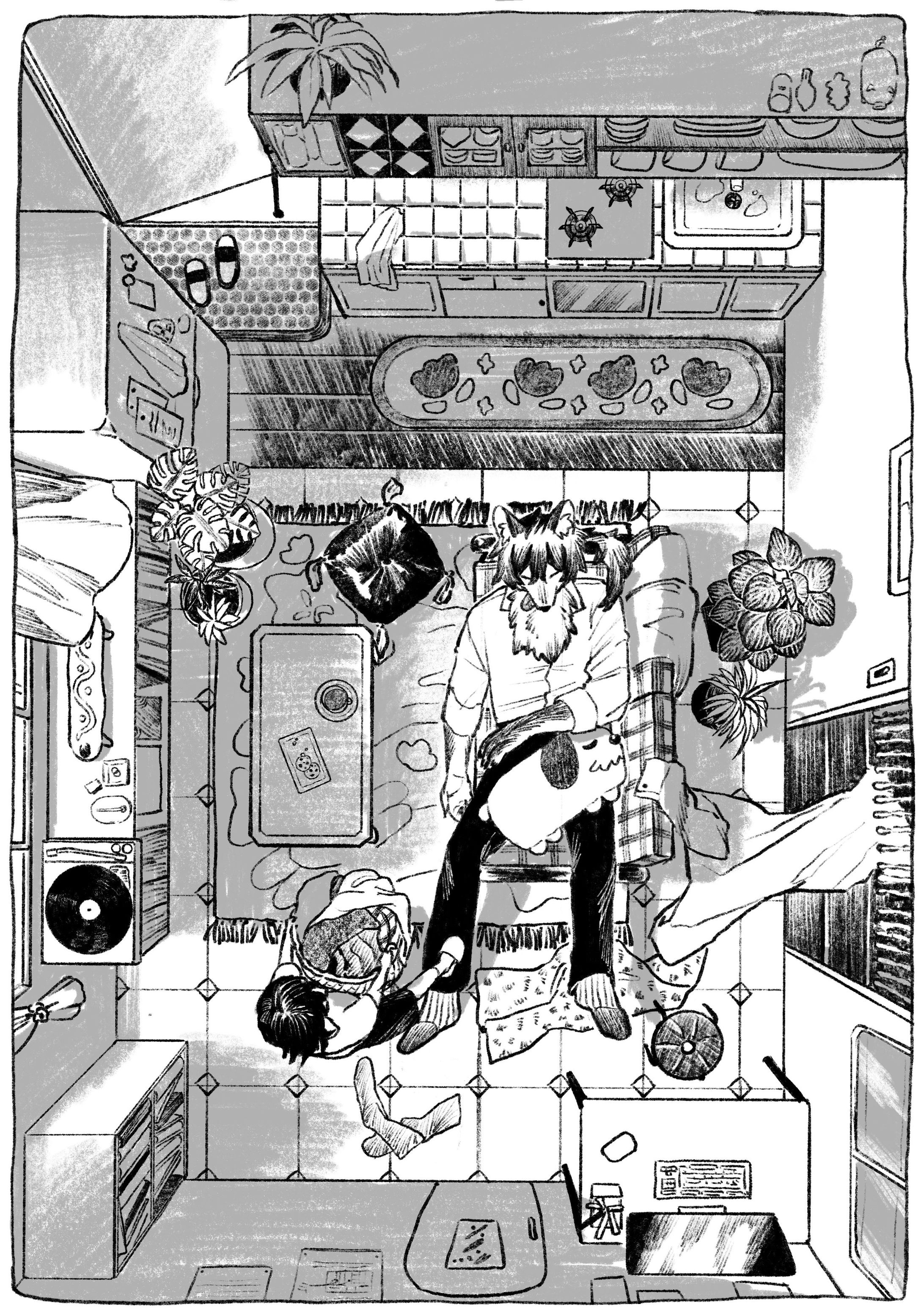 モノクロイラスト-1