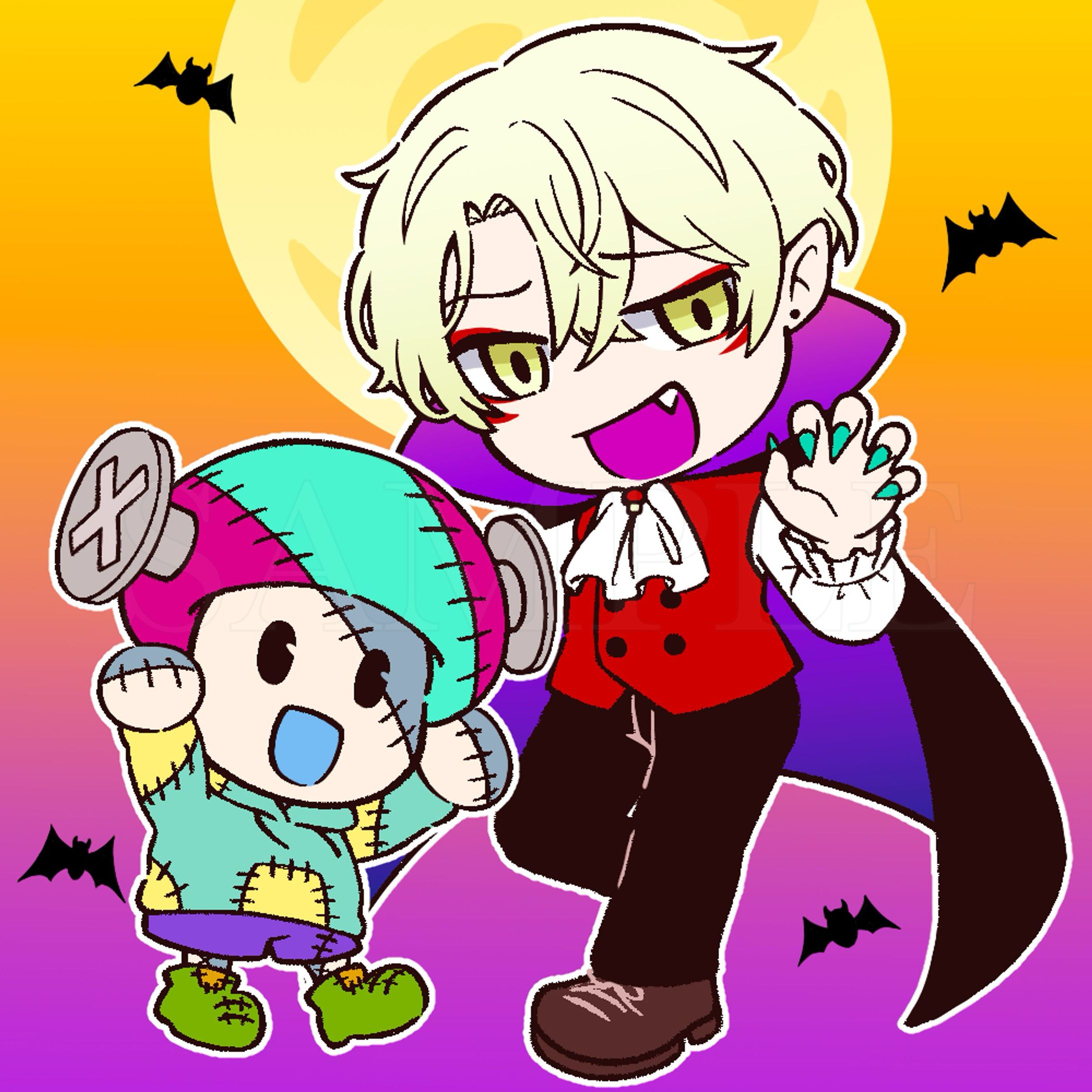 橘 怜侍様　ハロウィンイラスト-1