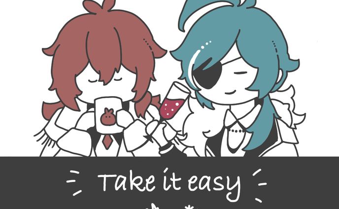 コルクコースター用イラスト：原神ファンアート