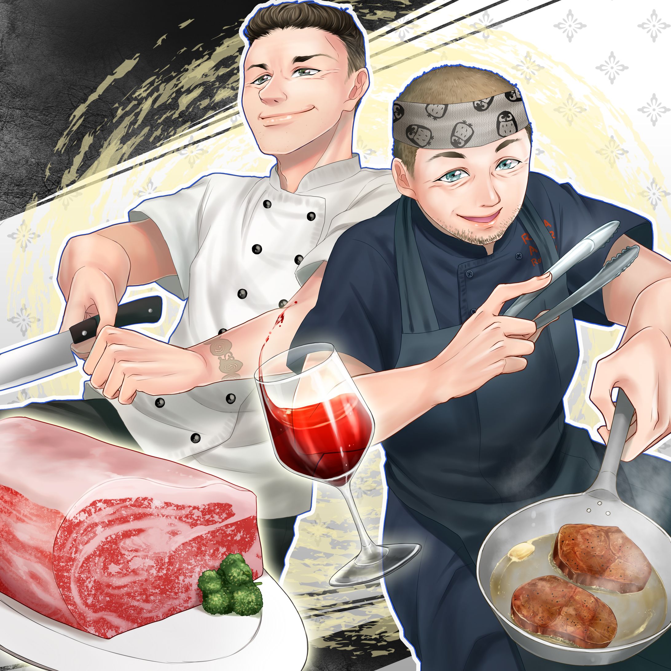 【依頼】シェフ合同イベント宣伝イラスト-1