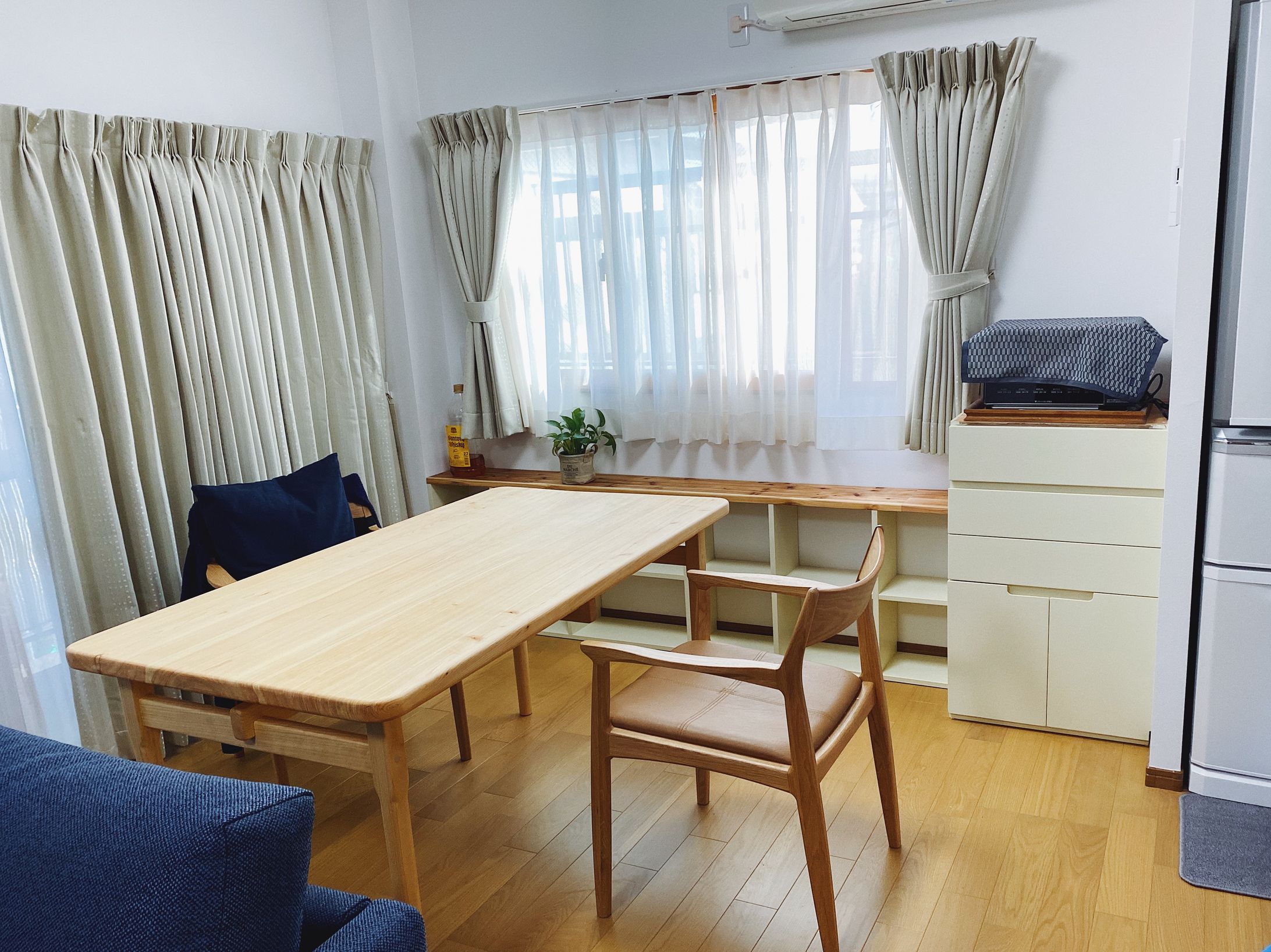 檜のダイニングテーブル-1