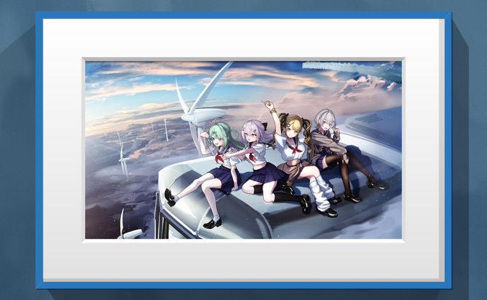 VLASH様 / 空奏列車 Covered by 九衣よな/日向りま/月皇ちな/虎島めら。イラスト