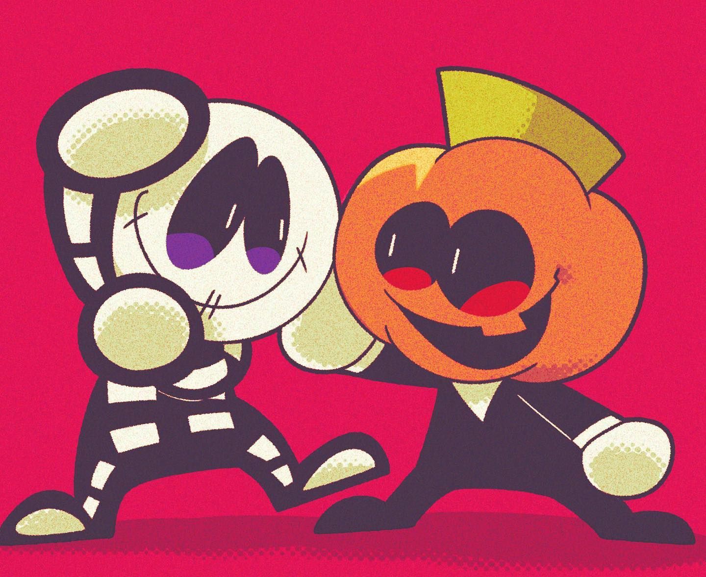 イラスト #人外 #illustration #monster #spookymonth #skid #pump #fanart